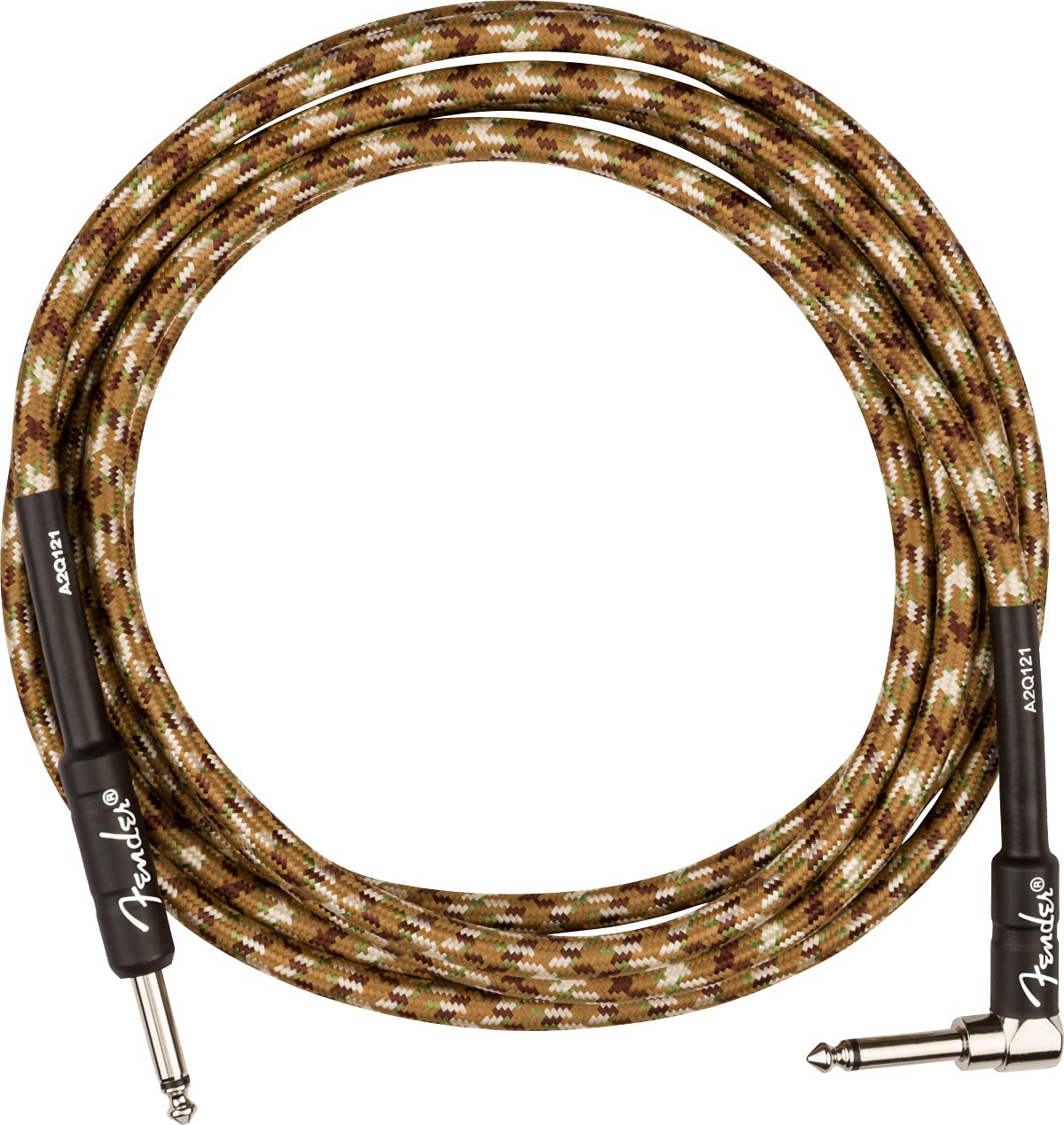 Fender Professional Instrument Cable 10Ft Straight Angle Desert Camo   1 Pack