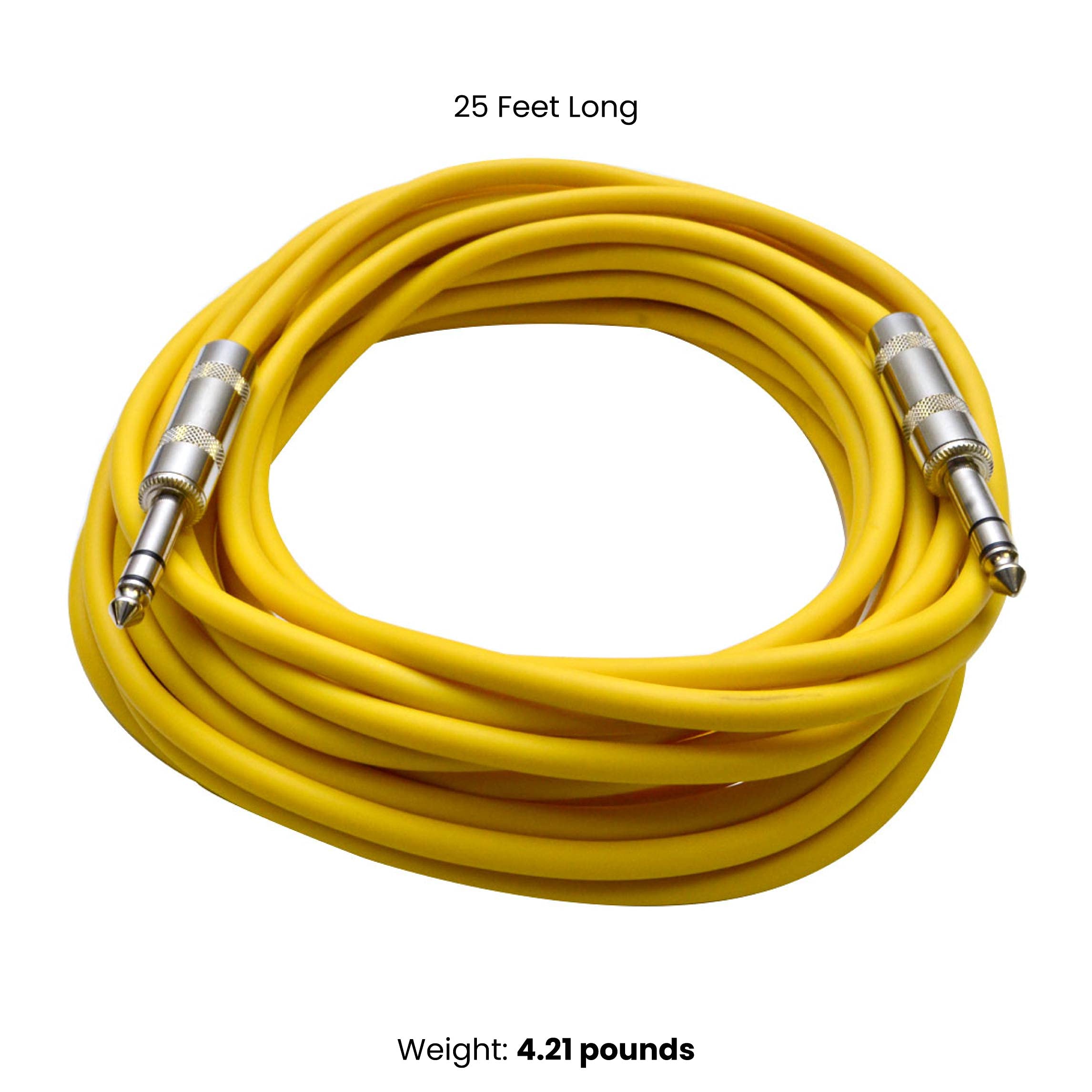 Seismic Audio Speakers     To     Trs Patch Cables, 25 Foot Patch Cables, Pack Of 6, Multi Color