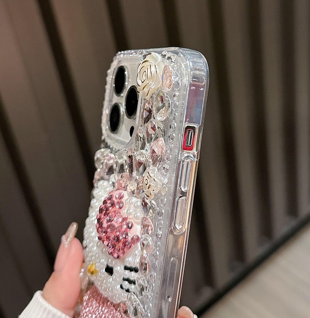 Compatible With Iphone 16 Pro Max Case Bling Diamond Glitter Rhinestone For Girls Women Cute Sparkly Shiny Gem 3D Bowknot Crysta