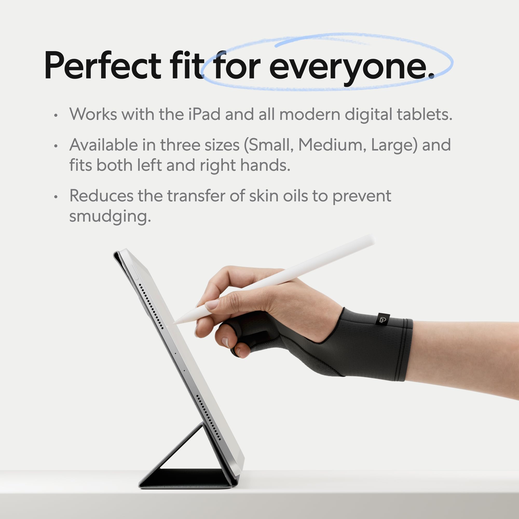 Paperlike'S Drawing Glove For Ipad   Artist Glove For Drawing On Tablets (Right And Left Hand; 3 Sizes: S, M, L)