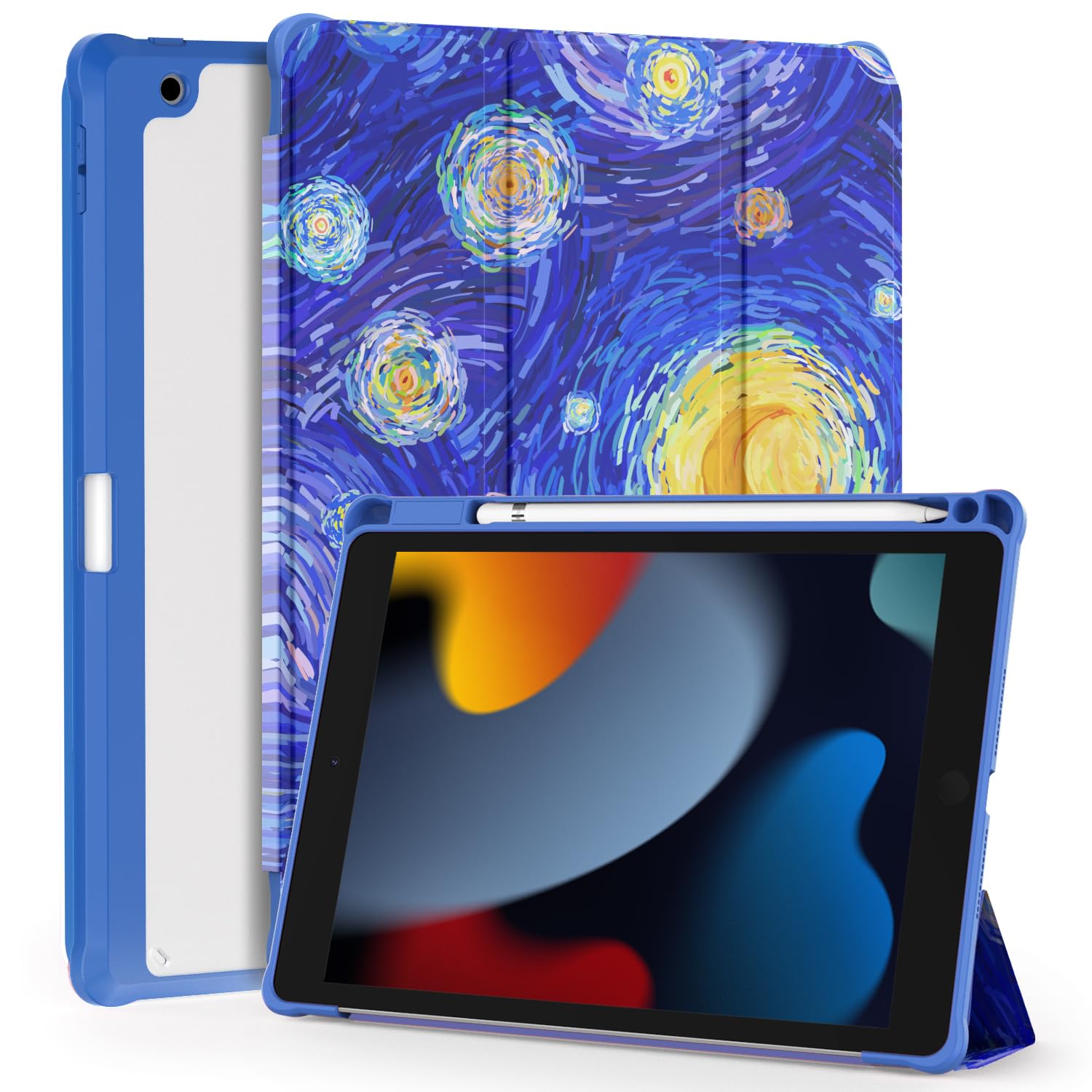 Okp For Ipad 9Th/ 8Th/ 7Th Generation Case (2021/2020/2019), Ipad 10.2 Inch Cases With Trifold Stand, Slim Ipad 9/8/7 Gen Cover