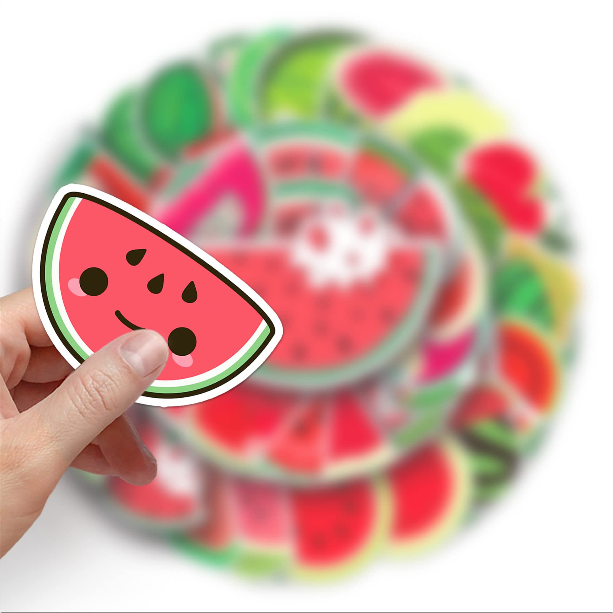 Aiwuding Watermelon Stickers Pack, 50Pcs, Vinyl Decals, Fruit Stickers For Hydro Flask, Laptop, Water Bottle, Stickers For Kids,