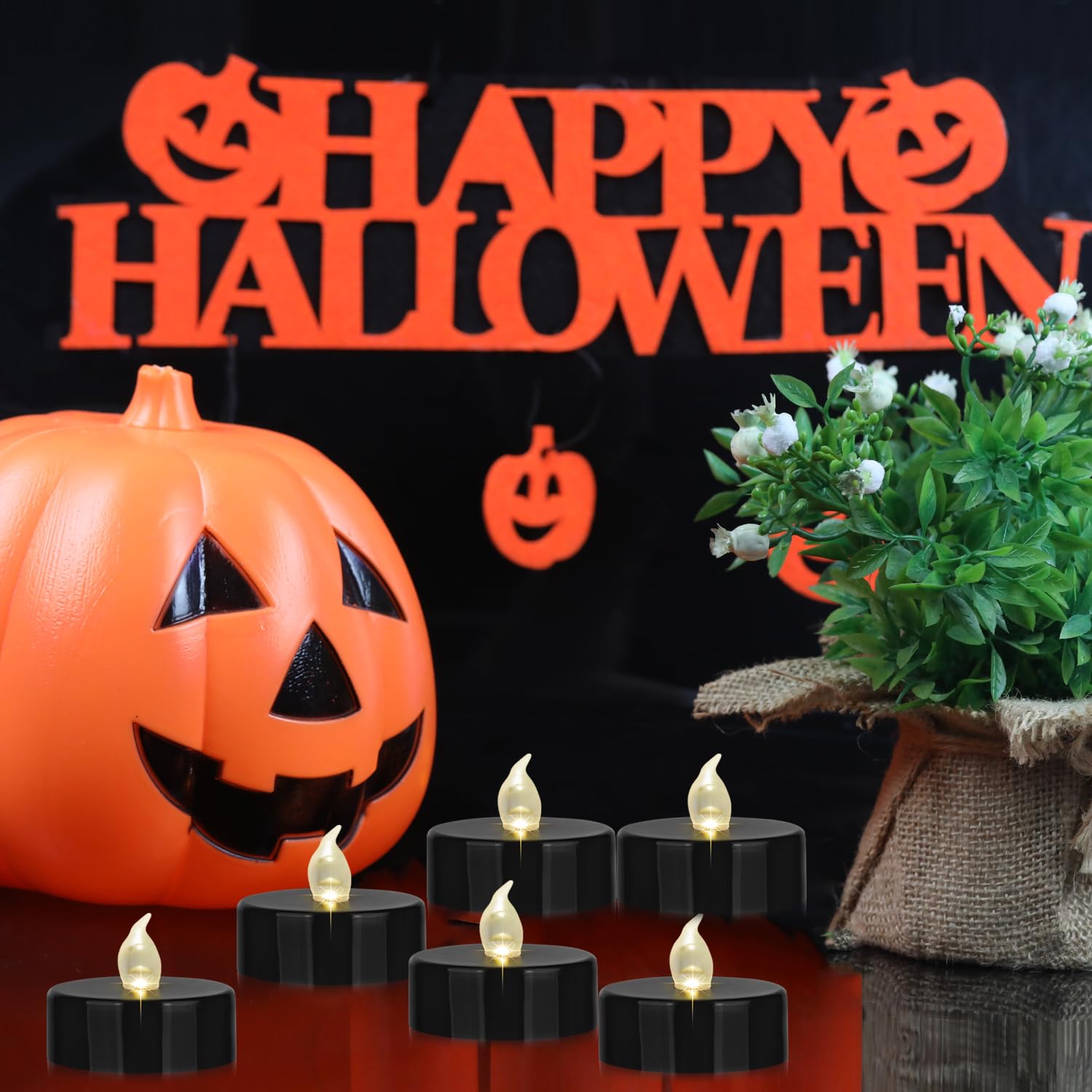 Minxin Battery Operated Tea Lights Candles: 24 Pack Realistic And Bright Flickering Holiday Gift Flameless Candles Led Electric