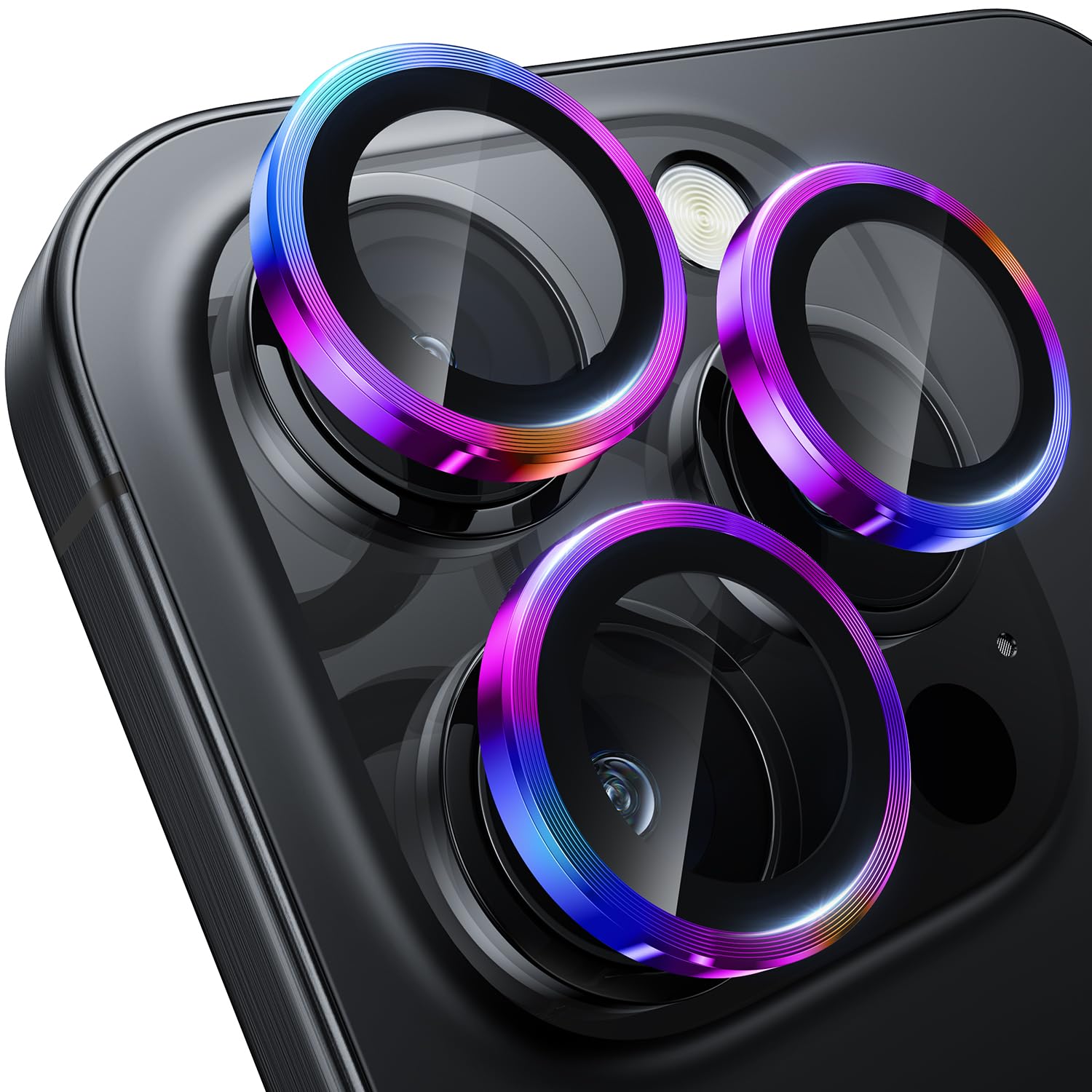 Wsken For Iphone 16 Pro/Iphone 16 Pro Max/Iphone 15 Pro/Iphone 15 Pro Max Camera Lens Protector   [Original Shooting Model] Shat