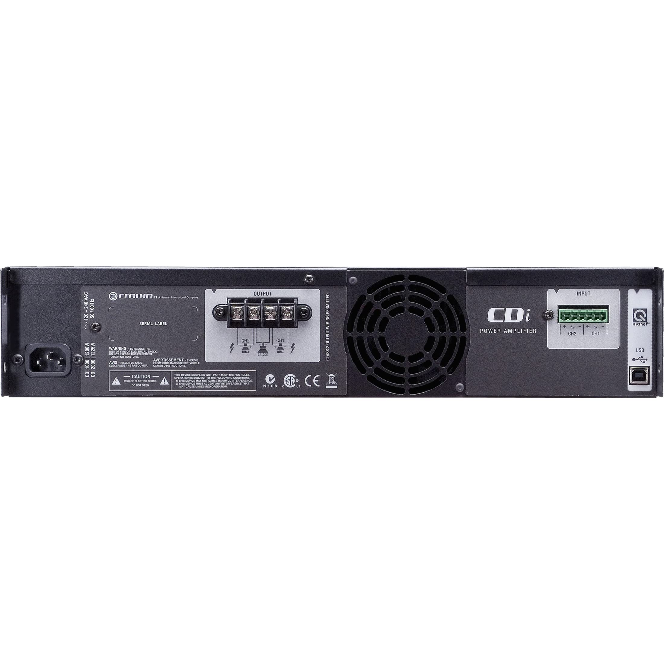 Crown Cdi 1000 Two-Channel, 500-Watt @ 4?, 70V/140V Power Amplifier