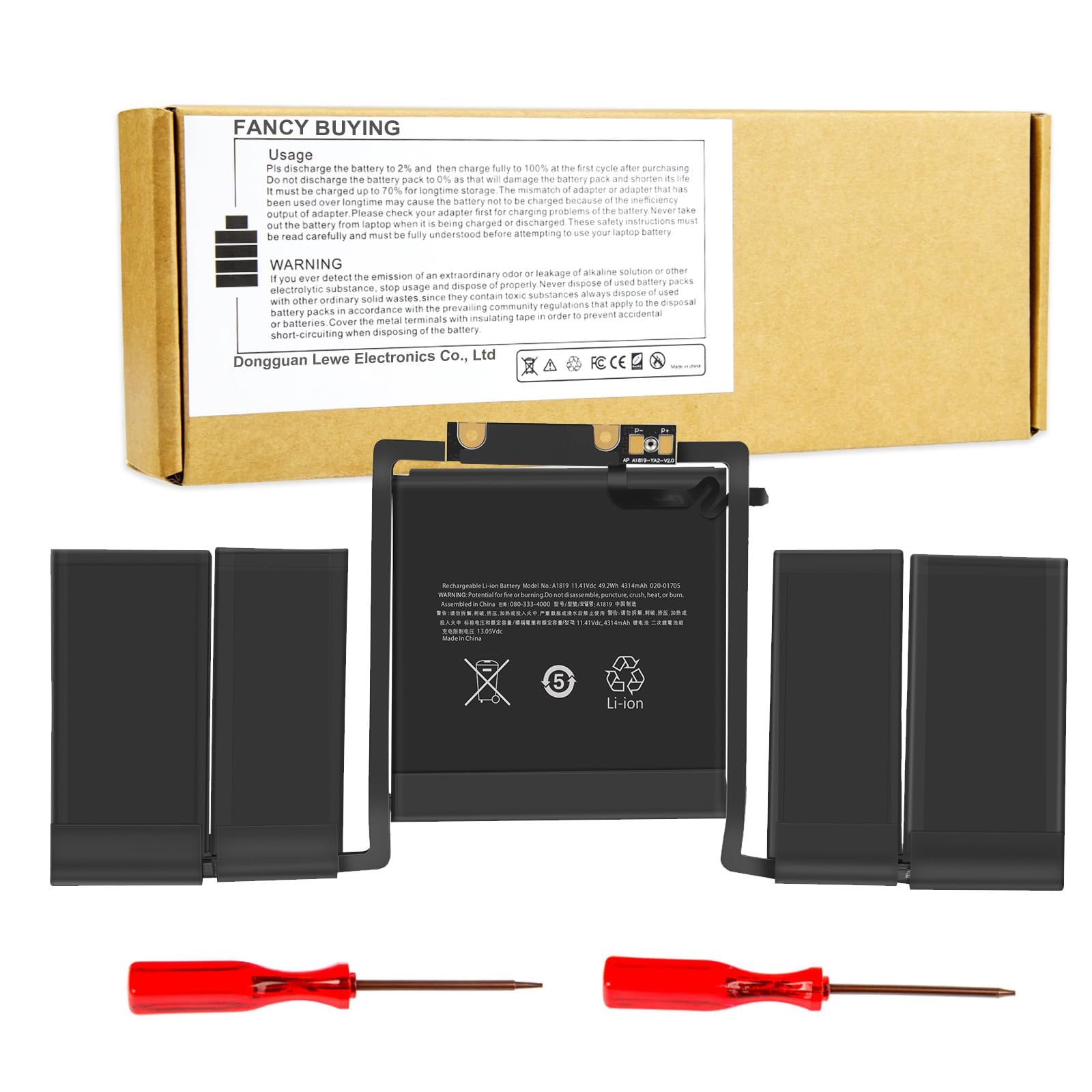 Fancy Buying A1706 A1819 Laptop Battery Replacement For Macbook Pro 13 Inch Touch Bar Late 2016 Mid 2017 Emc 3071 3163 Mlh12Ll/A