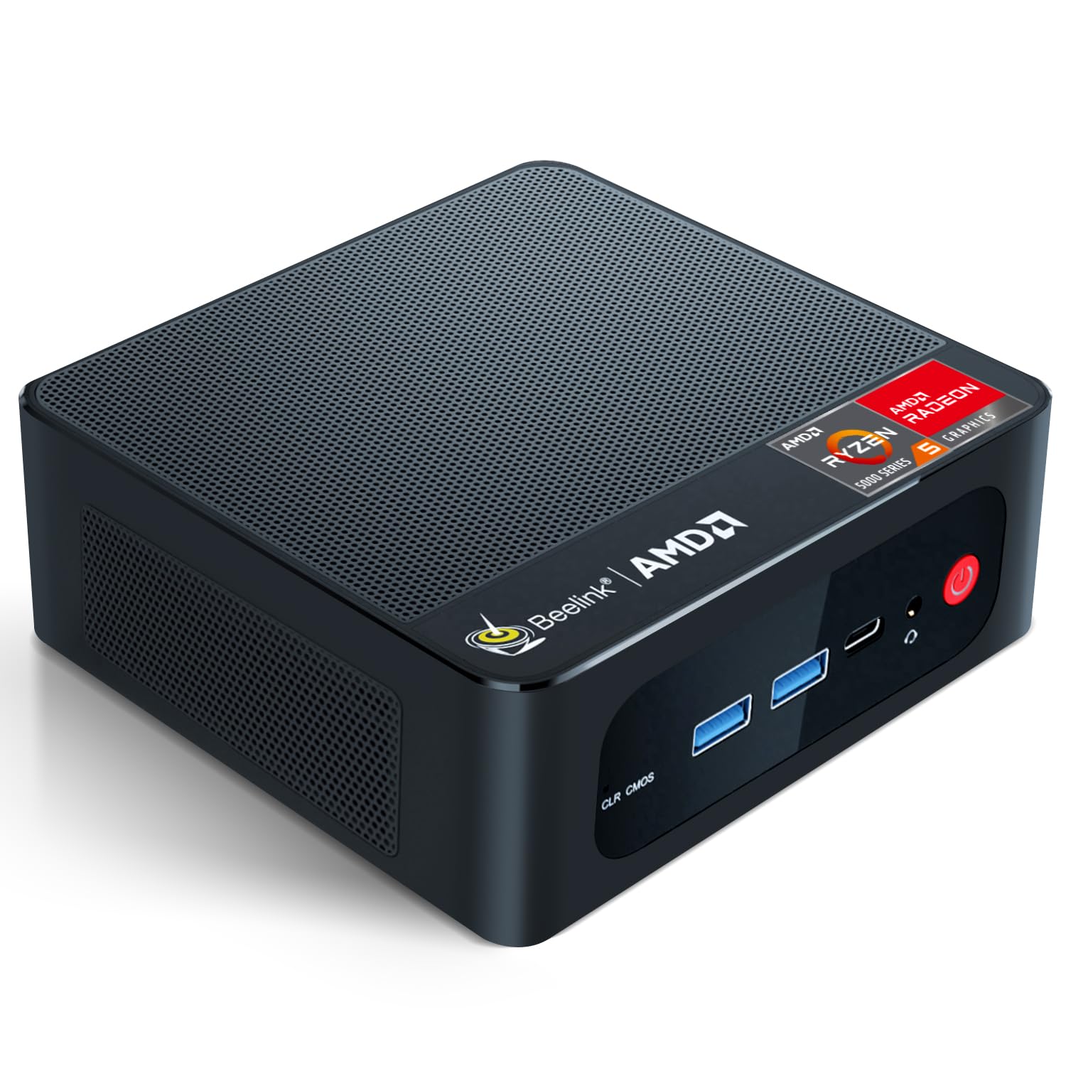 Beelink Mini PC AMD Ryzen 5 5500U (up to 4.0GHz, 6C/12T), Mini Computers 16G DDR4 RAM 500GB M.2 2280 NVME SSD, 4K Triple Display