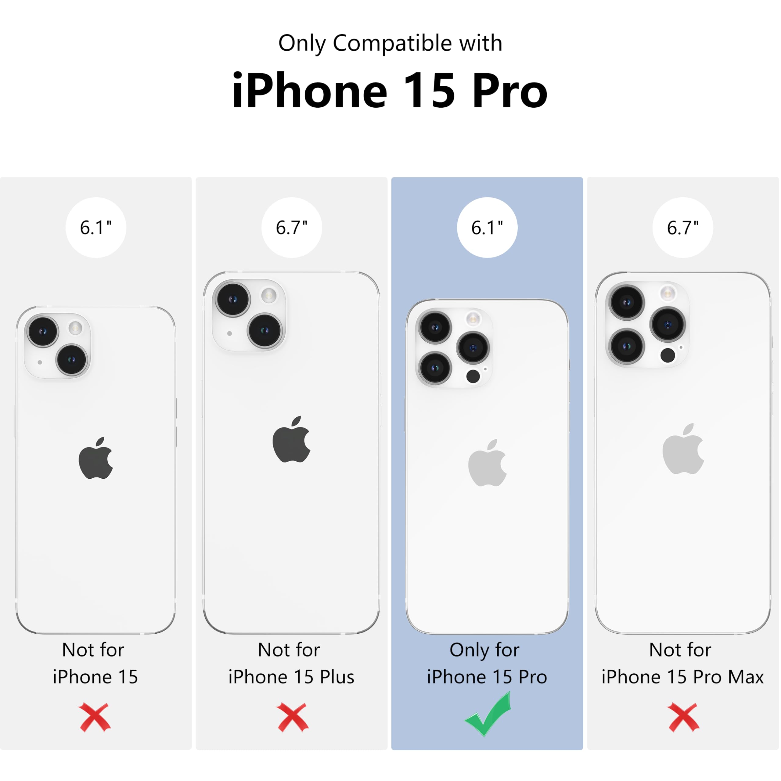 Ztofera For Iphone 15 Pro Case For Girl Women, Cute Curly Wave Frame With Luxury Plating Butterfly Pattern, Soft Tpu Shockproof