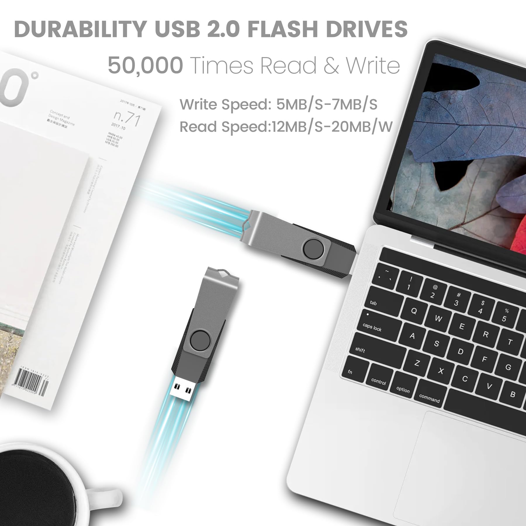 Agecash 512Mb Usb Flash Drive 50 Pack Bulk Usb Thumb Drive Grey Swivel Pen Drive Usb 2.0 Flash Memory Stick 512Mb Zip Drive Usb