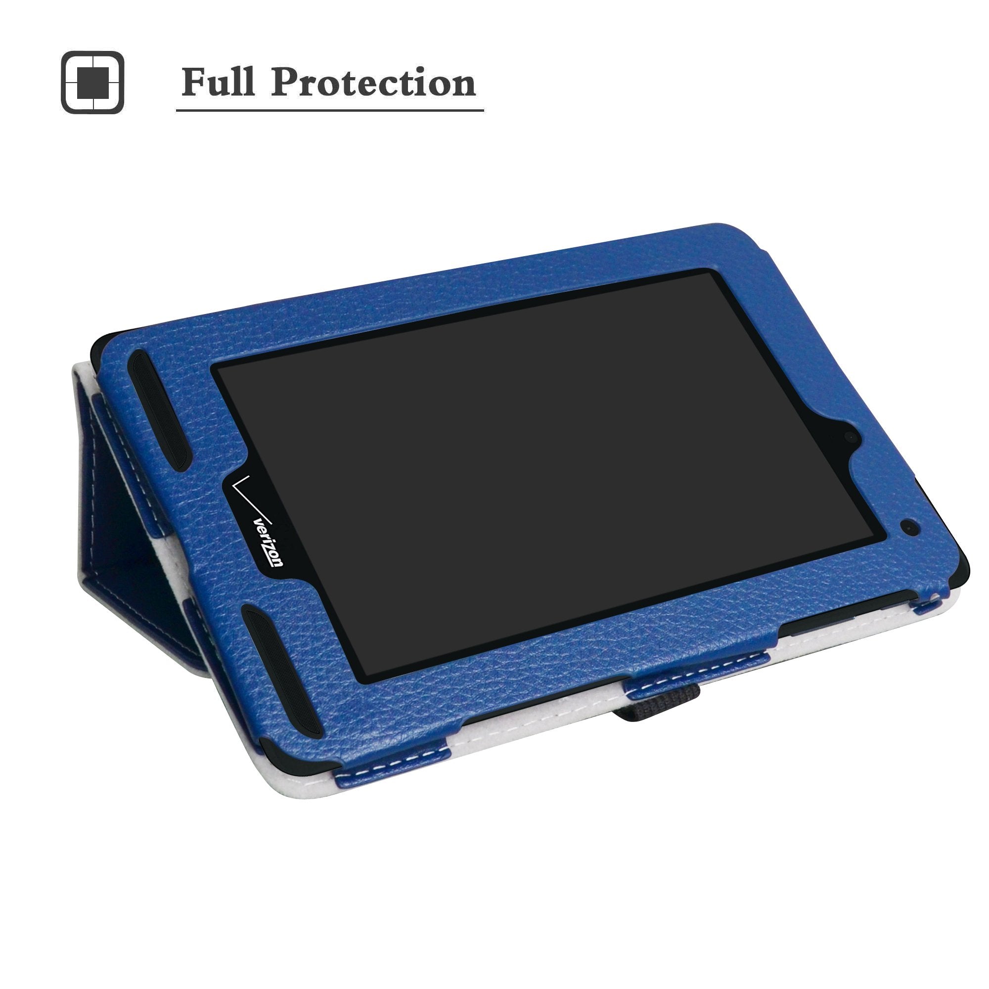 Mama Mouth For Verizon Ellipsis 7 4G Lte Case,Slim Folio 2-Folding Stand Case Cover For 7 Verizon Ellipsis 7 4G Lte Tablet,Dark