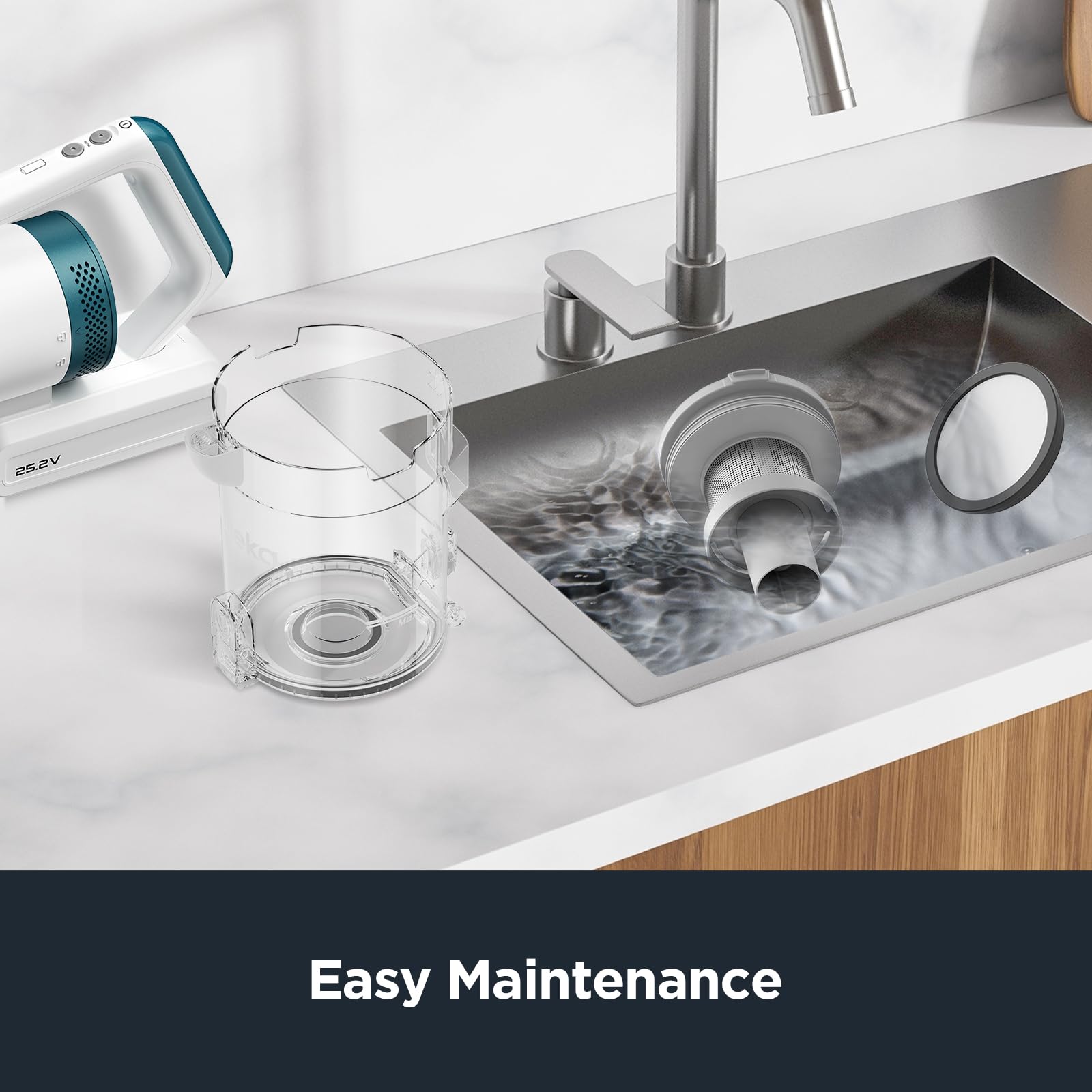 Eureka Rapidclean Pro Cordless Cleaner For Hard Floors Lightweight Vacuum Led Headlights, Convenient Stick And Handheld Vac, Blu