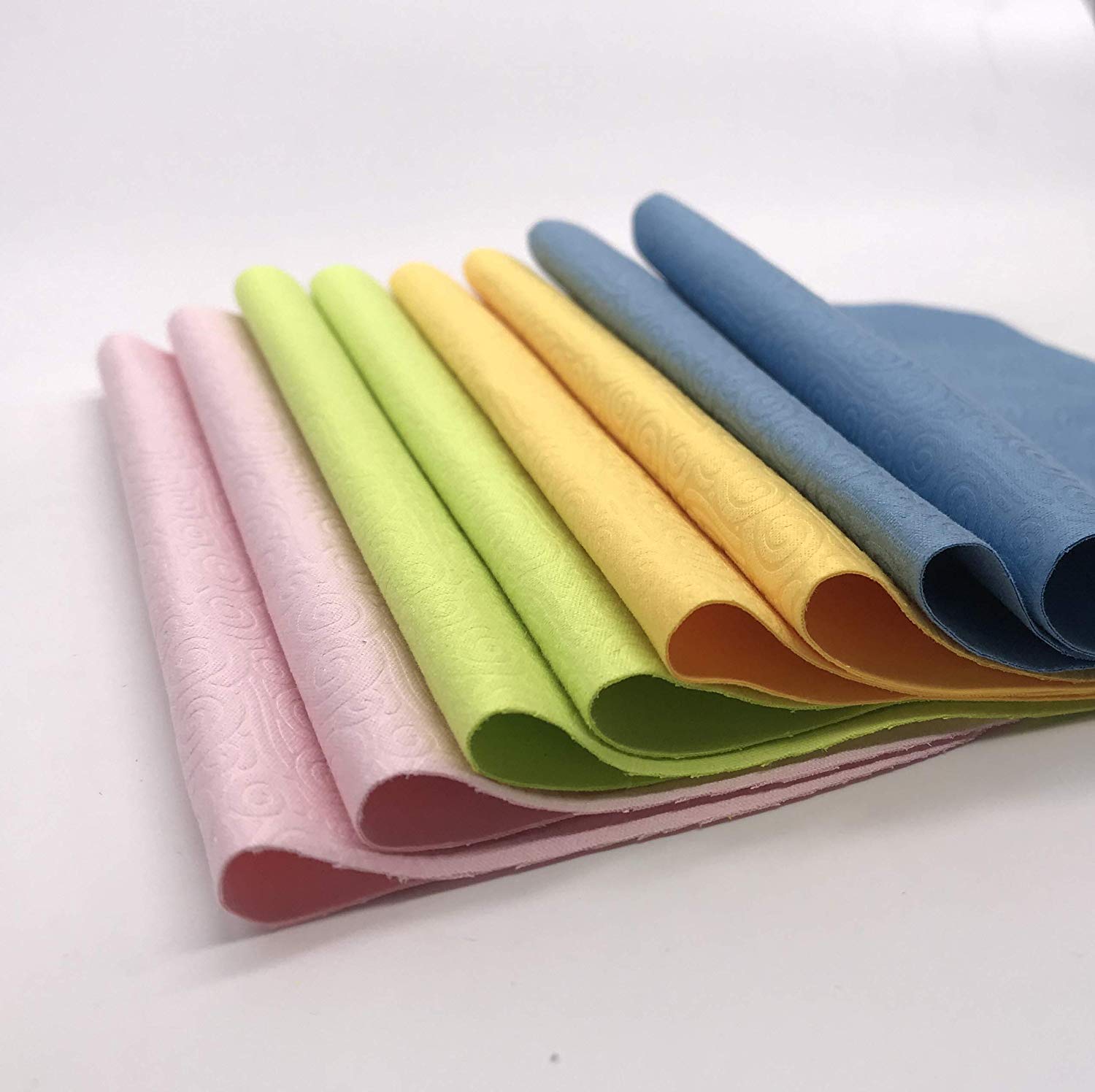 Eyeglass Cleaning Cloth Also Work For Watches, Camera, Lens, Glasses, Screen, Ipad, Iphone, Tablet, Cell Phone, Smartphone Laptops Cloths Cleaner Kit (8 Pieces) (Four Colors)