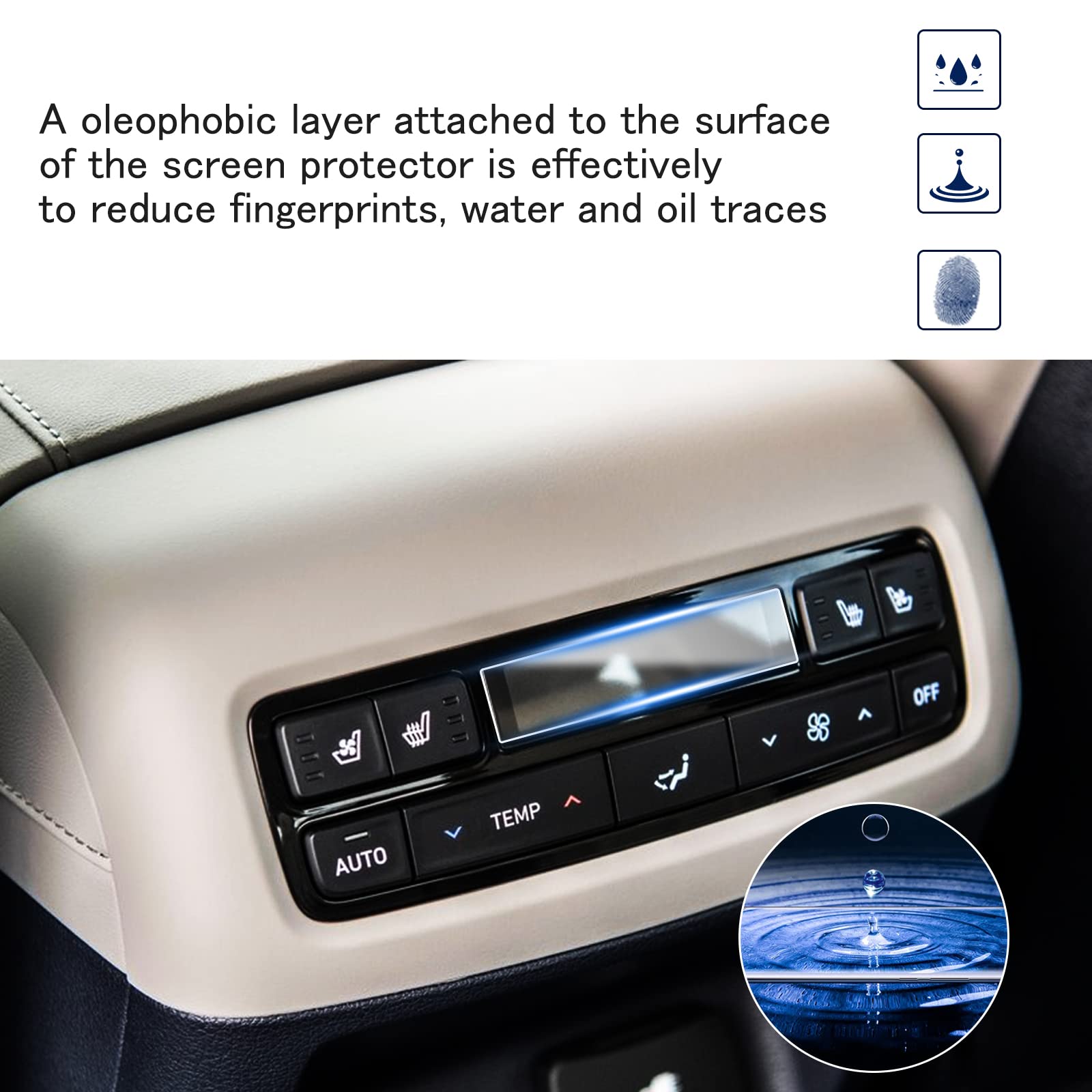 Shaohao For 2024 2025 Hyundai Palisade Screen Protector For 2020 2023 2024 2025 Hyundai Palisade Accessories (Sel/Xrt/Limited/Calligraphy) Rear Ac Panel Screen Air Conditioner Hd Clear Screen Cover