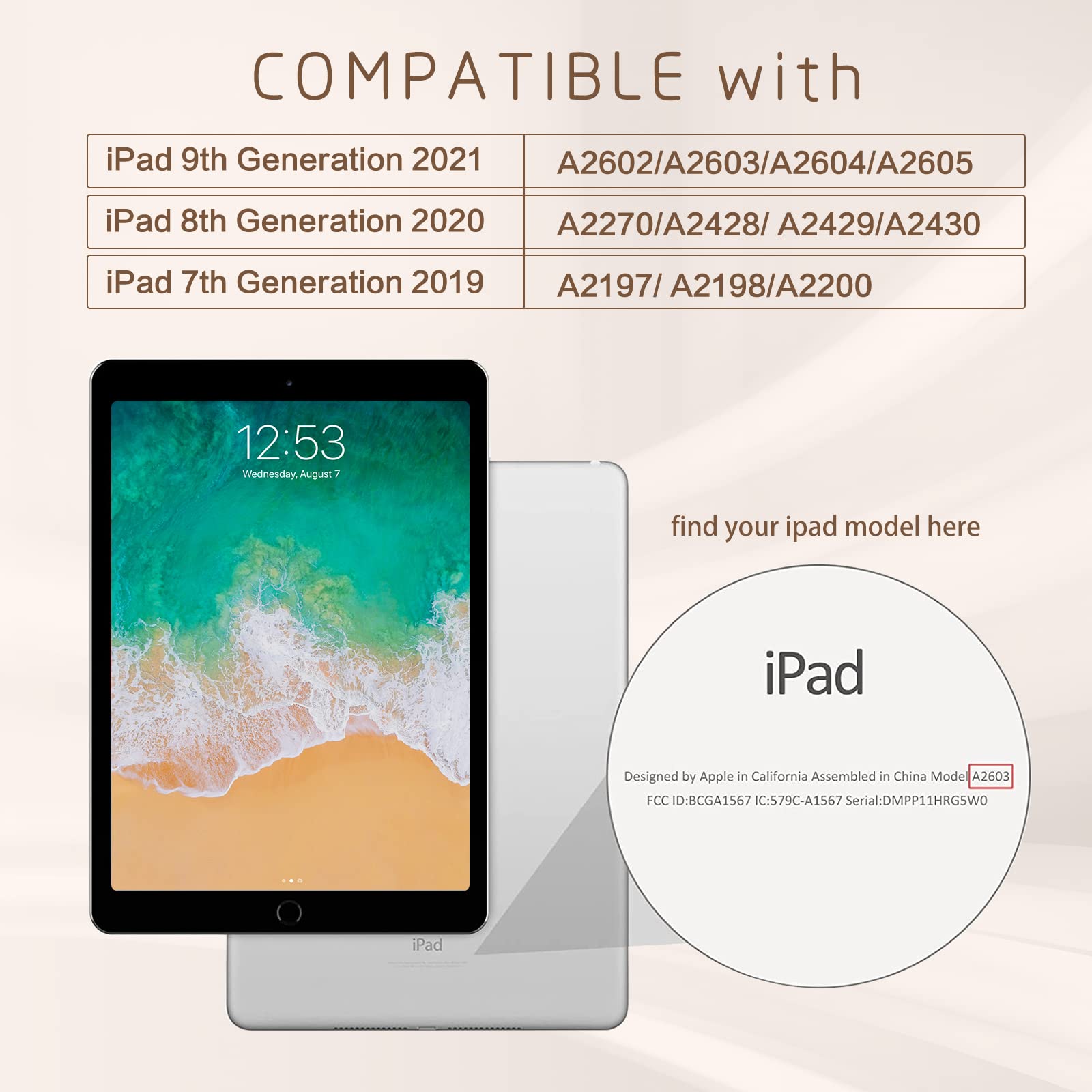 Case For Ipad 9Th Generation Case, For Ipad 10.2 Case, Case For Ipad 7Th Generation, For Ipad 8Th Generation Case Shockproof Mul