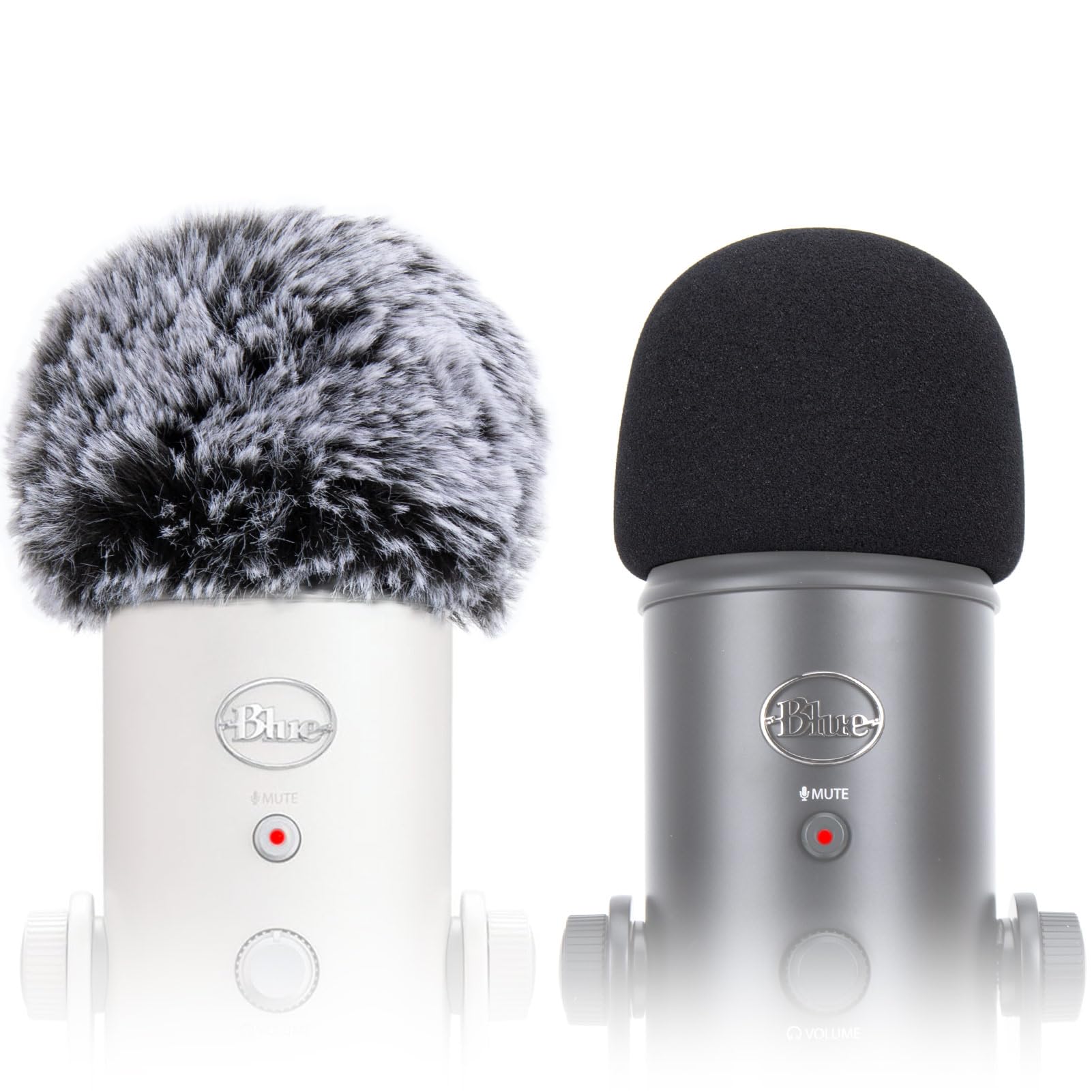 Windscreen Muff and Foam for Blue Yeti, Blue Yeti Pro USB Condenser Microphone, Indoor Outdoor Microphone Windshield 2 PACK by S