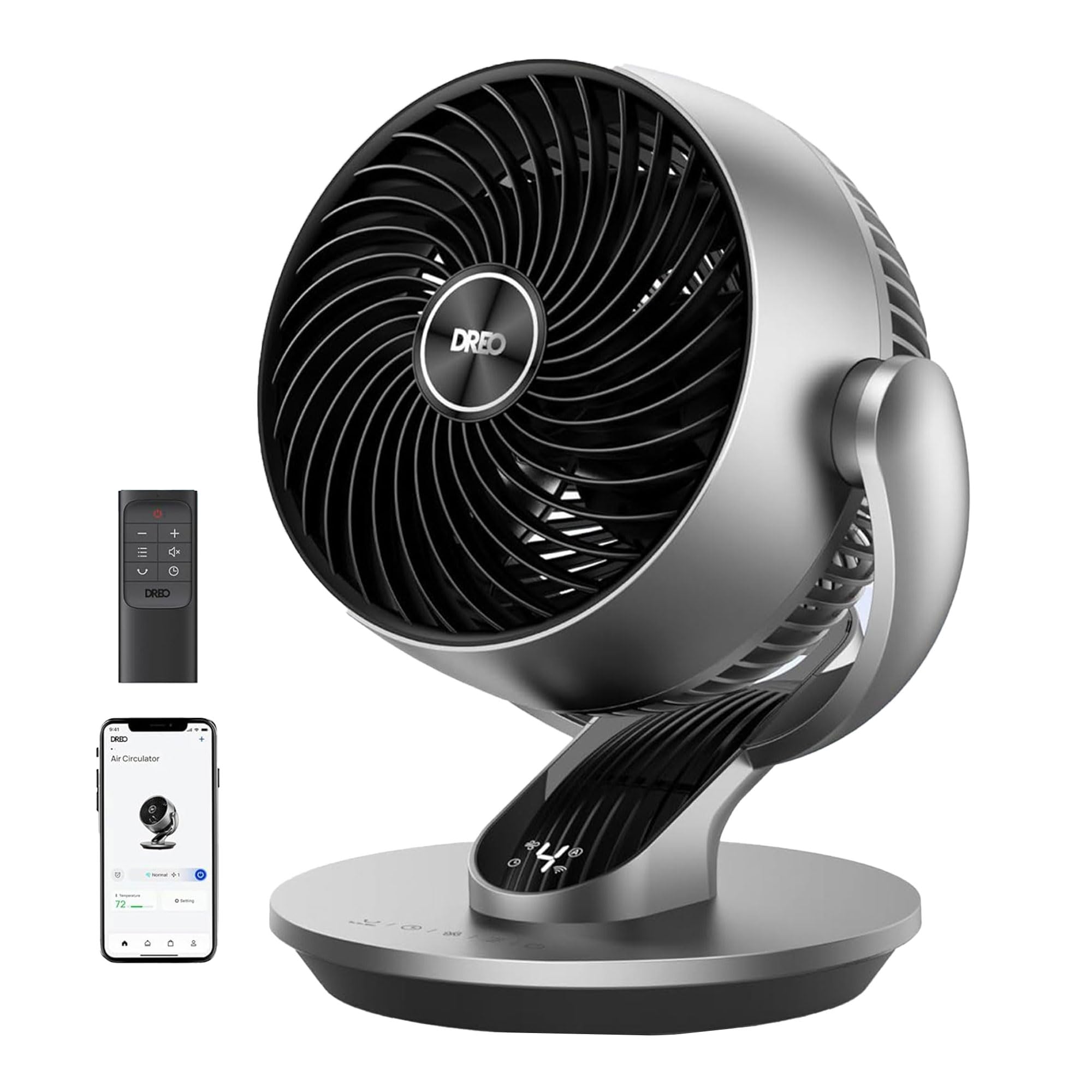 Dreo Smart Fans For Home, Powerful 70 Ft Whole Room Air Circulator Fan, 120+90 Oscillating Quiet Fan For Bedroom With Voice Cont