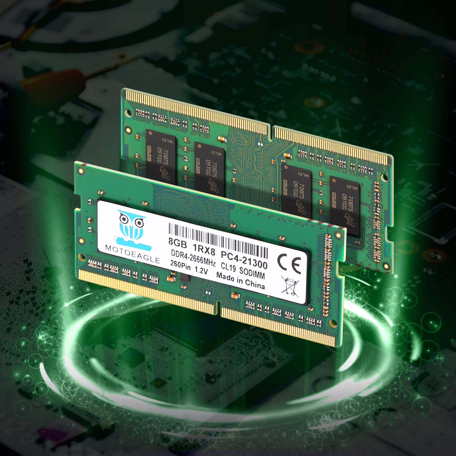 8Gb 1Rx8 Ddr4 2666Mhz Pc4 21300 (Pc4 2666V) Cl19 Sodimm 1.2V 260 Pin Non Ecc So Dimm Laptop Notebook Ram Memory Module