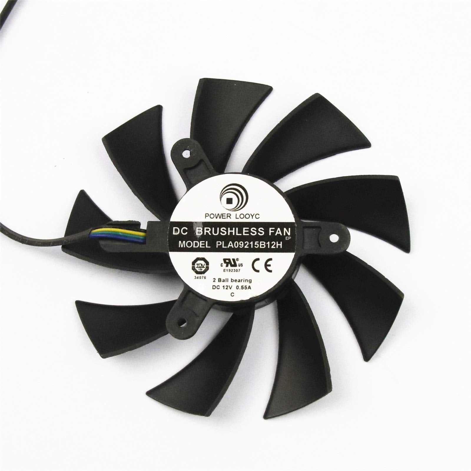 New Graphics Card Fan For Pla09215B12H Msi Gtx450 550 Hd6850 Hd6870 N460Gtx N560Gtx 570 580Gtx Video Card 4Pin 87Mm 12V 0.55A