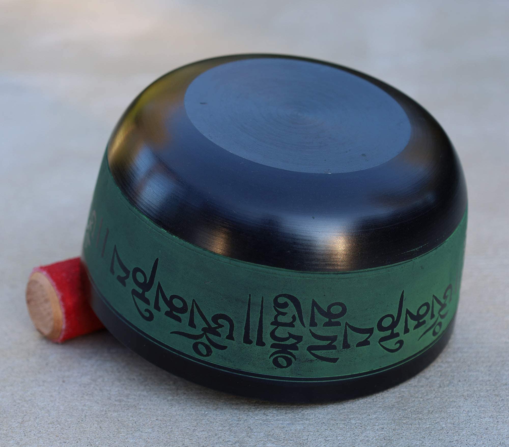 Dharmaobjects Tibetan Meditation Buddha Singing Bowl Mallet Mat Cushion Set (6 Inches, Buddha)