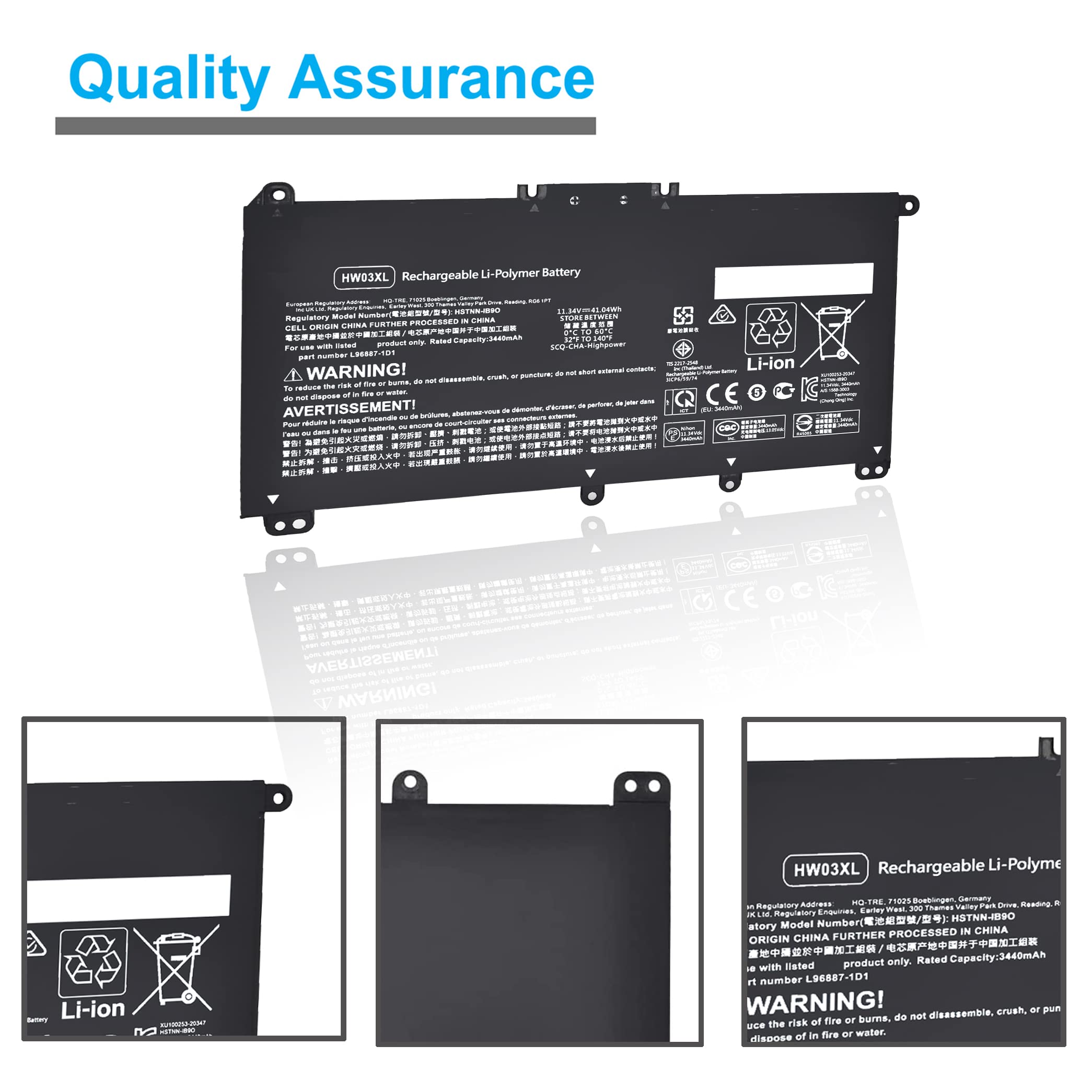 Emaks Hw03Xl Battery For Hp Pavilion 15 Eg0000:15 Eg1053Cl 15 Eg3053Cl Eg0073Cl 15 Eg3097Nr Eg0050Wm 15 Eg0025Nr Eg1073Cl Eg0021