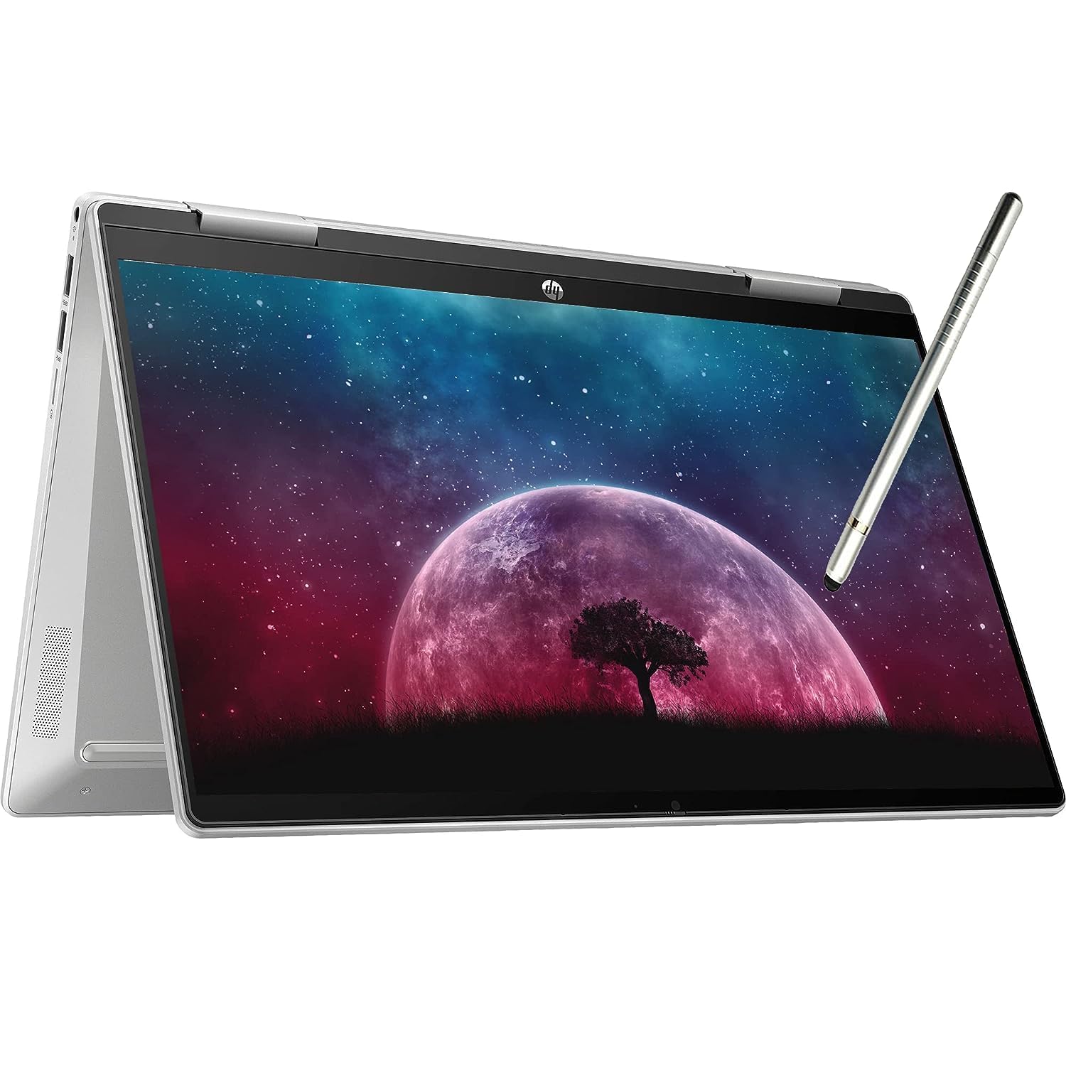 2022 HP Pavilion x360 2 in 1 14in Touchscreen Laptop, 12th Gen Intel 10 Core i5 1235U, Iris Xe Graphics, 8GB DDR4 RAM, 512GB PCIE SSD, Fingerprint, Backlit KB, Stylus Pen, Win 11 Home, Silver