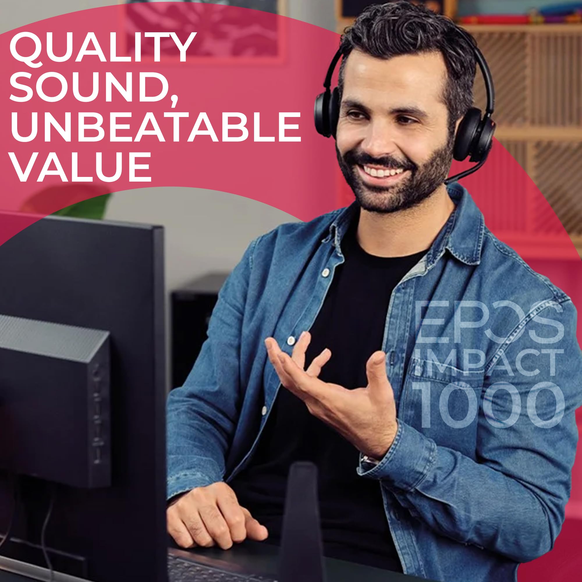 Epos Impact 1060 Anc Stereo Bluetooth Headset (Uc Version) Bundled With Global Teck Gold Support Plan And Microfiber Cloth   For