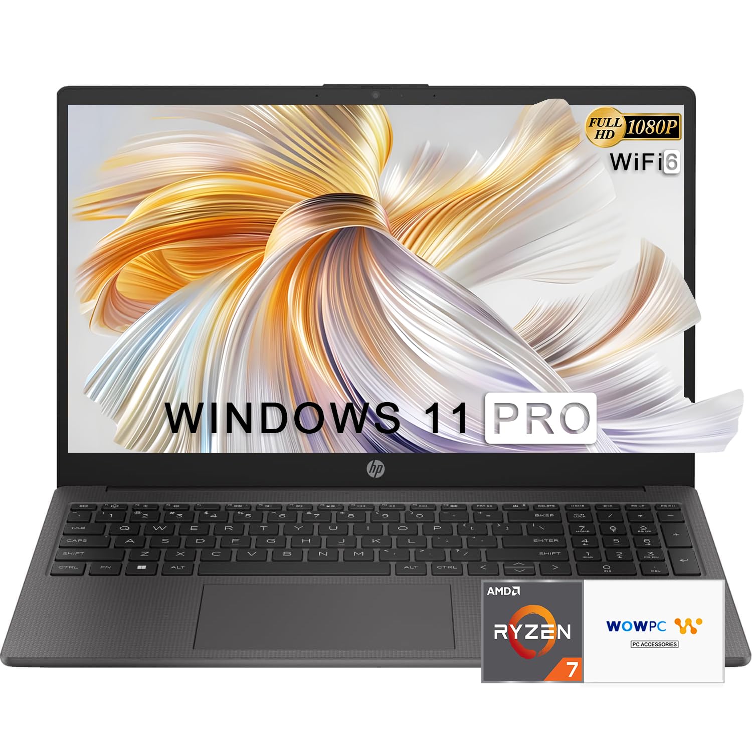 Hp 255 G10 Business Laptop, Amd Ryzen 7 7730U Processor (Beats I7-1355U), 16Gb Ram, 2Tb Ssd, 15.6'' Fhd Led Display, Spill-Resis