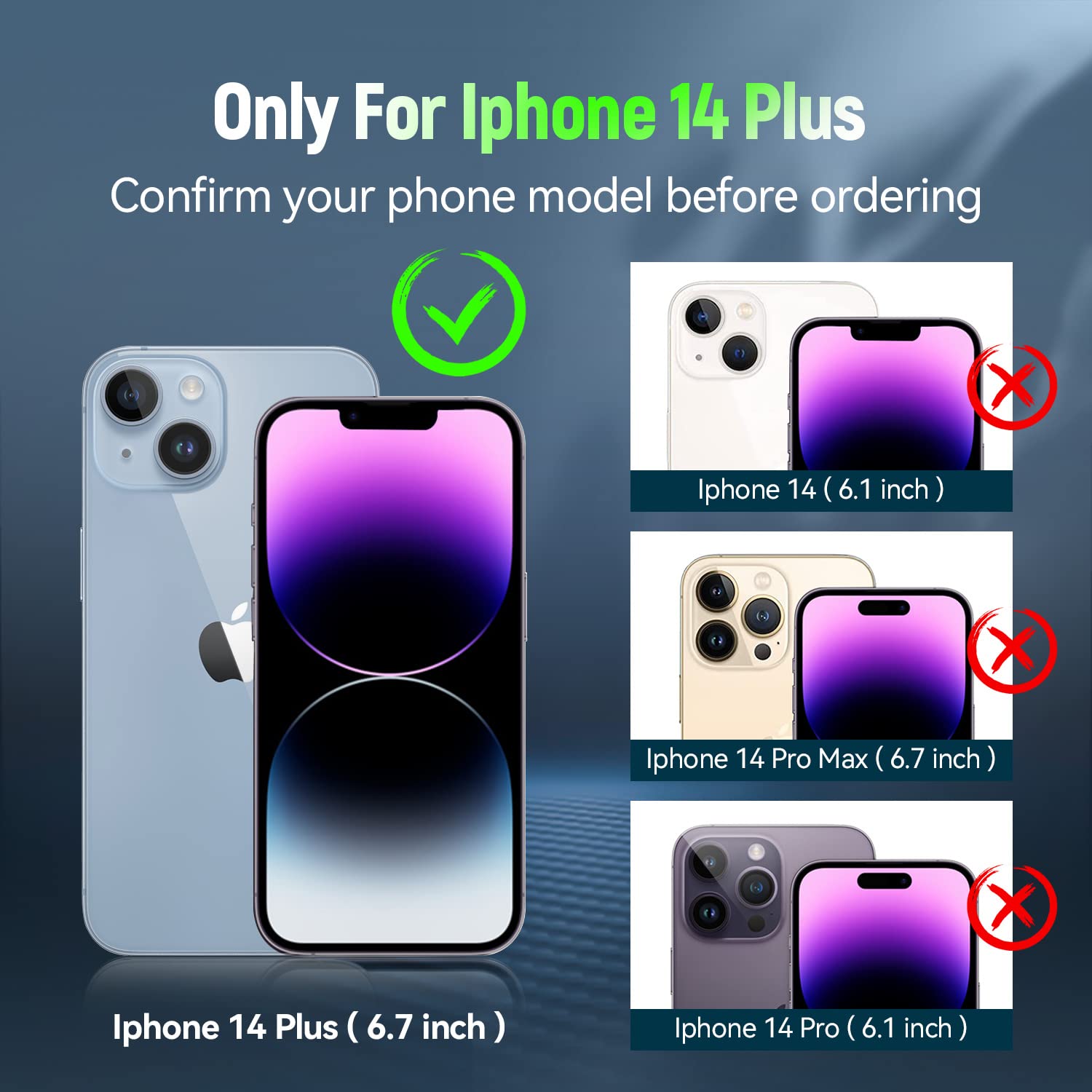 Addit Case For Iphone 14 Plus Phone Case Iphone 14 Plus Case, With Ring Holder Stand, Support Magnet Car Mount, Military Grade,