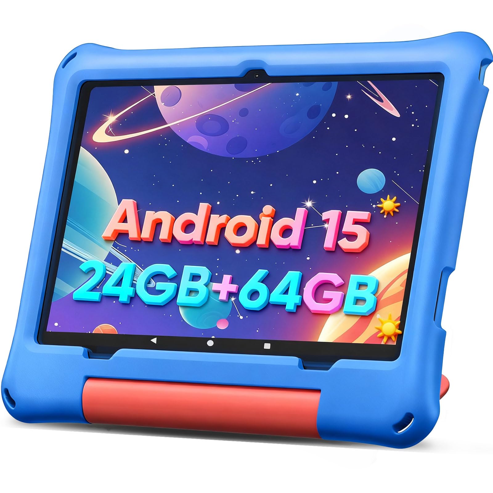 Kids Tablet, 10 inch Android 15 Tablet for Kids, 24GB RAM+64GB ROM 1TB TF Card Expandable, Octa-Core Tablets for Toddler Childre