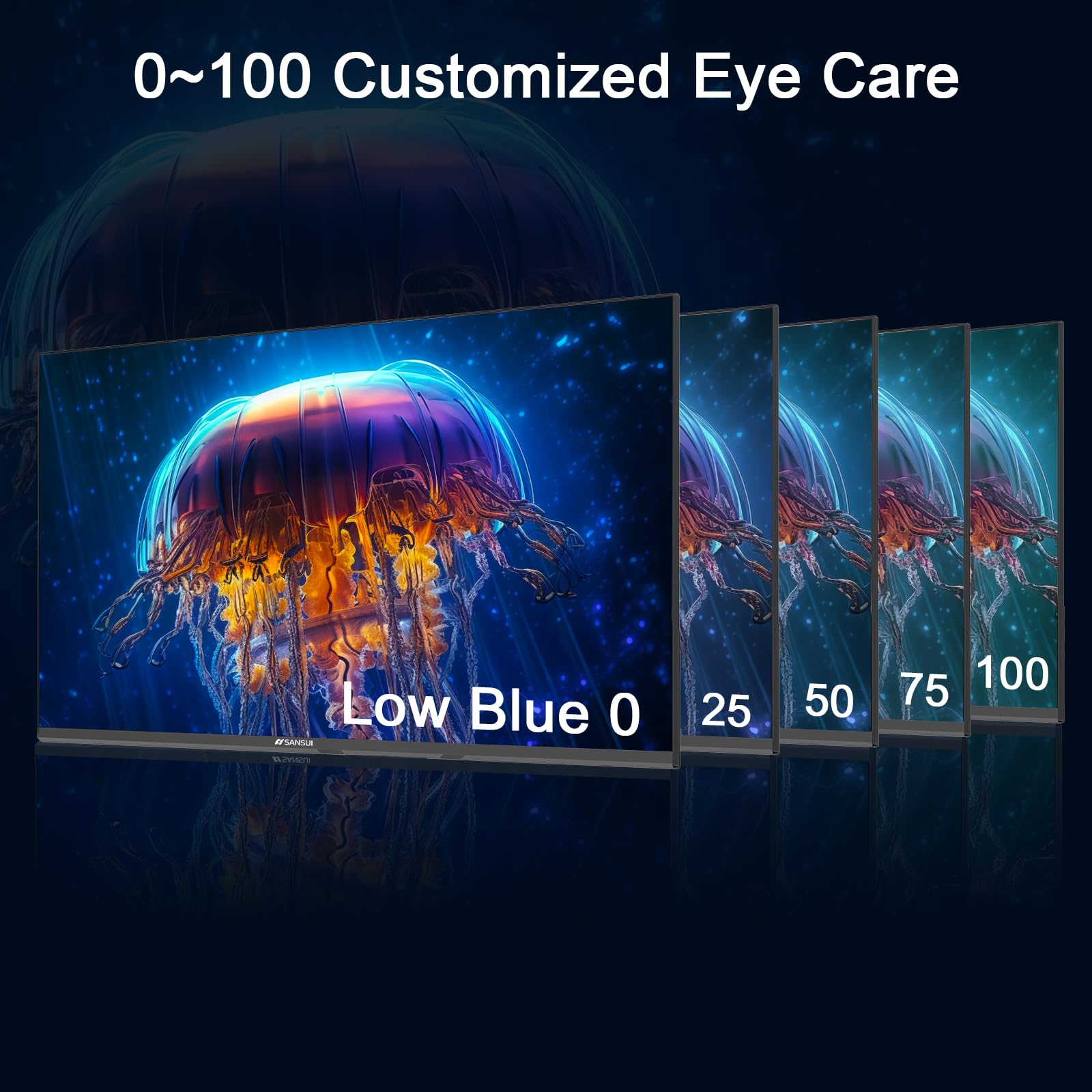 Sansui 24 Inch Monitor, Ips Display Computer Monitor With Built In Speakers, 100Hz Monitor Vesa Mount With Hdmi Inputs, Fhd Moni