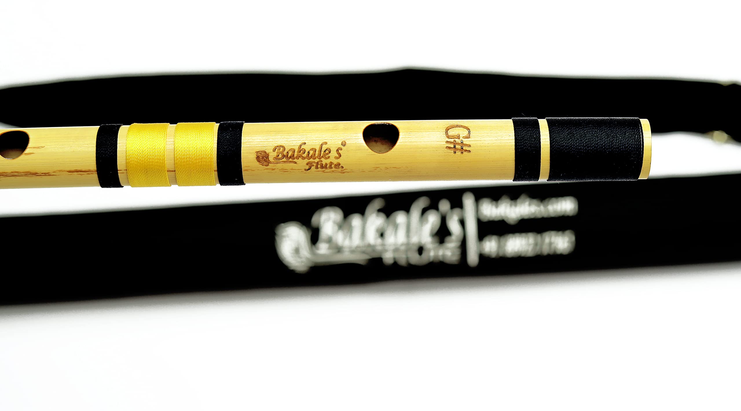 Bakale Flutes G# Medium Bansuri Flute Right Handed 14.5 Inch 440Hz