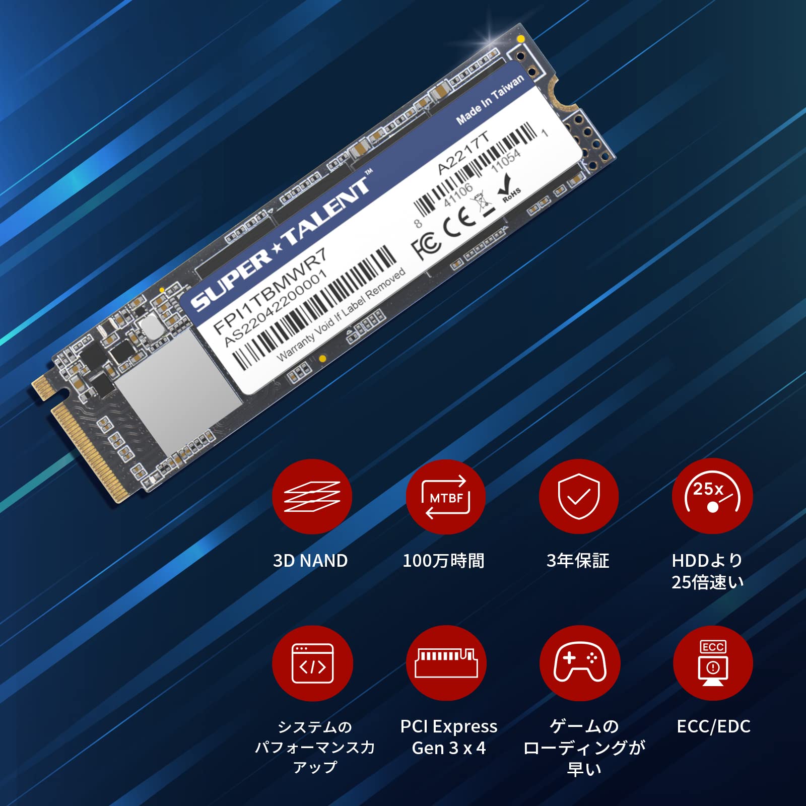 Super Talent Ex6 M2 1Tb Pci Express 30 X4 Nvme Solid State Drive (Tlc)