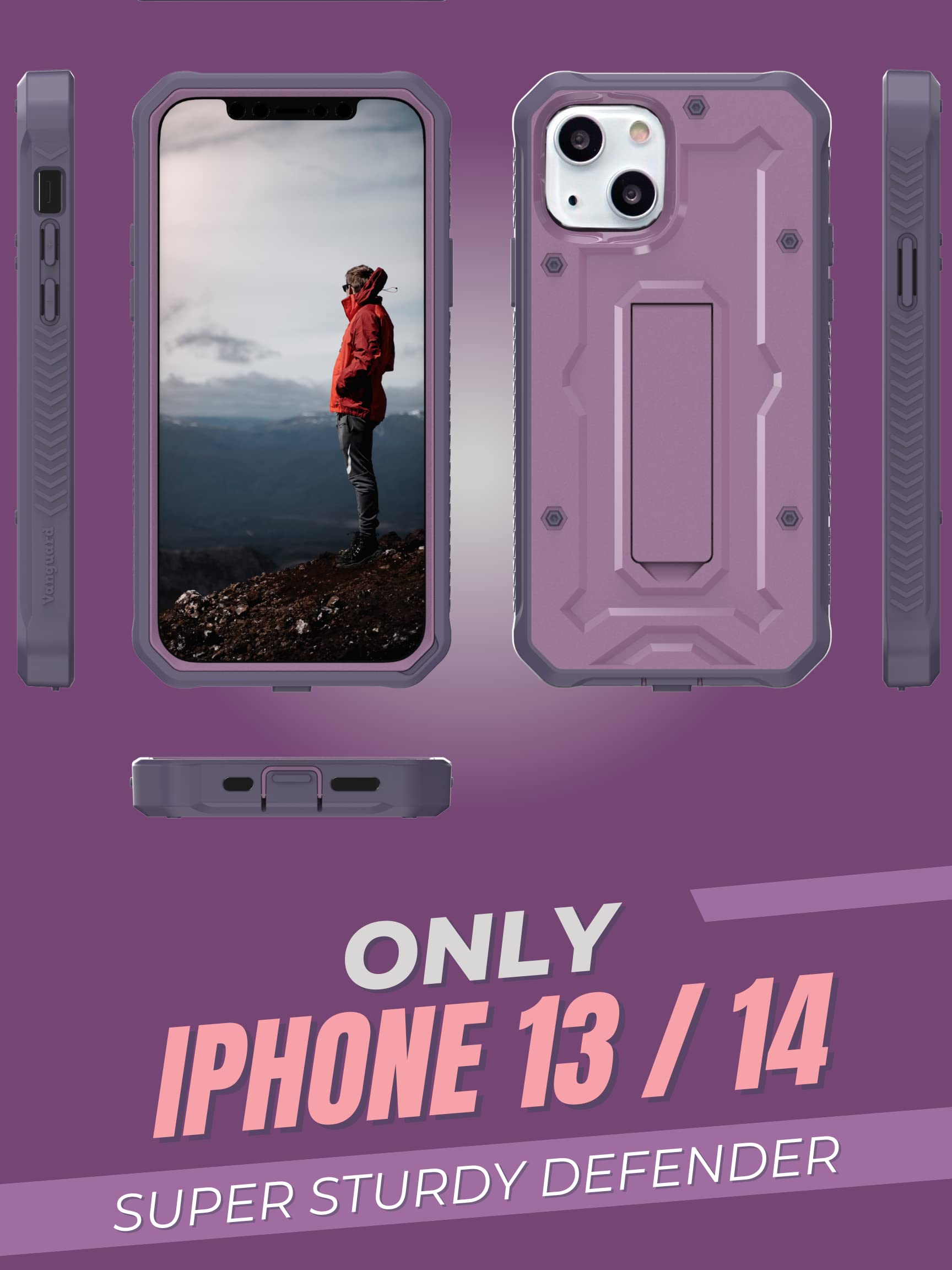 Caseborne Armadillotek V Compatible With Iphone 14 / Iphone 13 Case   [Up To 21 Feet Drop Proof]   Military Grade Full Body Heav