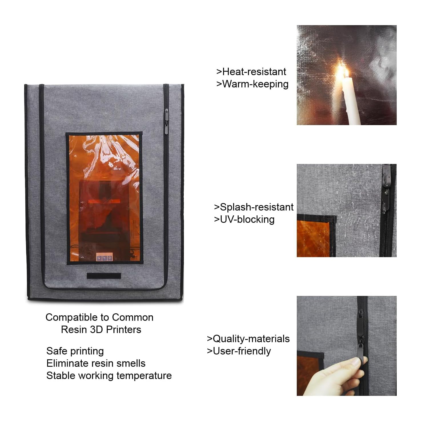 Upgrade Multifunctional Heating Mat Heater 3D Printer Enclosure Tent Warm Cover Compatible With Resin 3D Printer, Ender 3, Ender