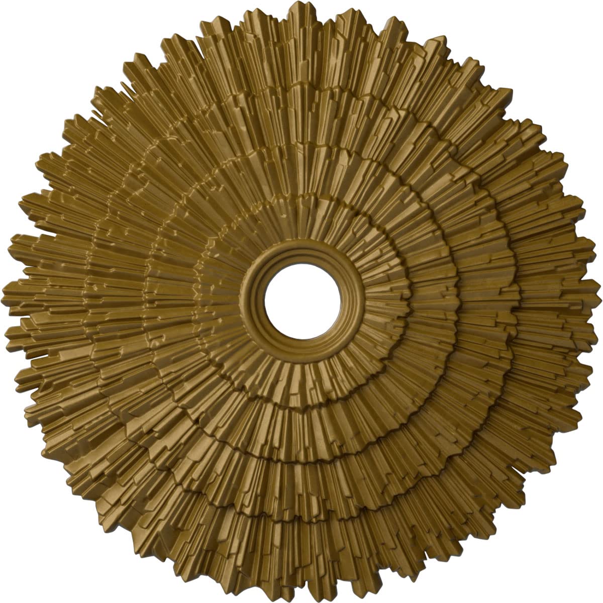 24 3/4OD x 3 1/4ID x 1 7/8P Eryn Ceiling Medallion (Fits Canopies up to 4), Hand-Painted Gold