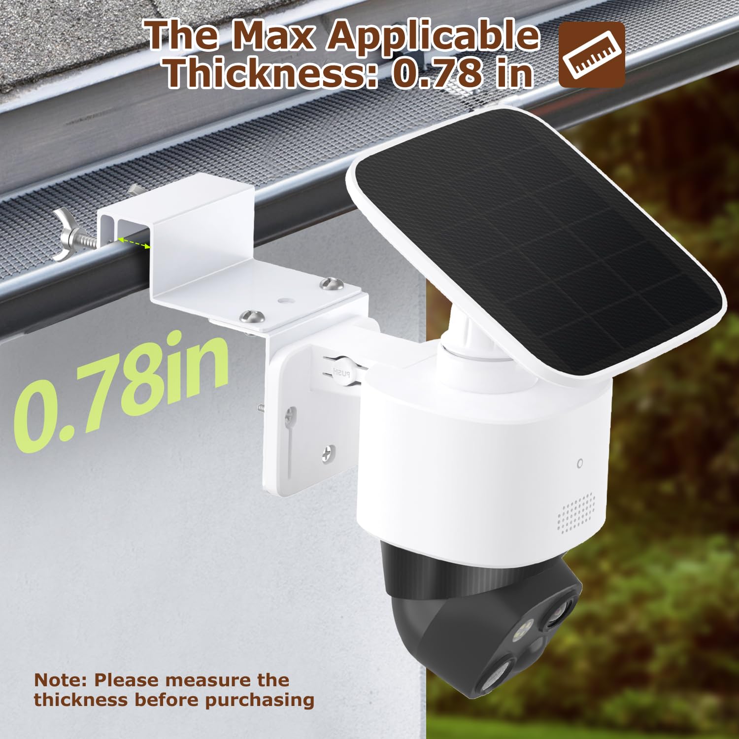 Gutter Mount Bracket Compatible With Eufy Security Solocam S340, Solar Security Camera, Rust Proof Bracket With Extended Arms De