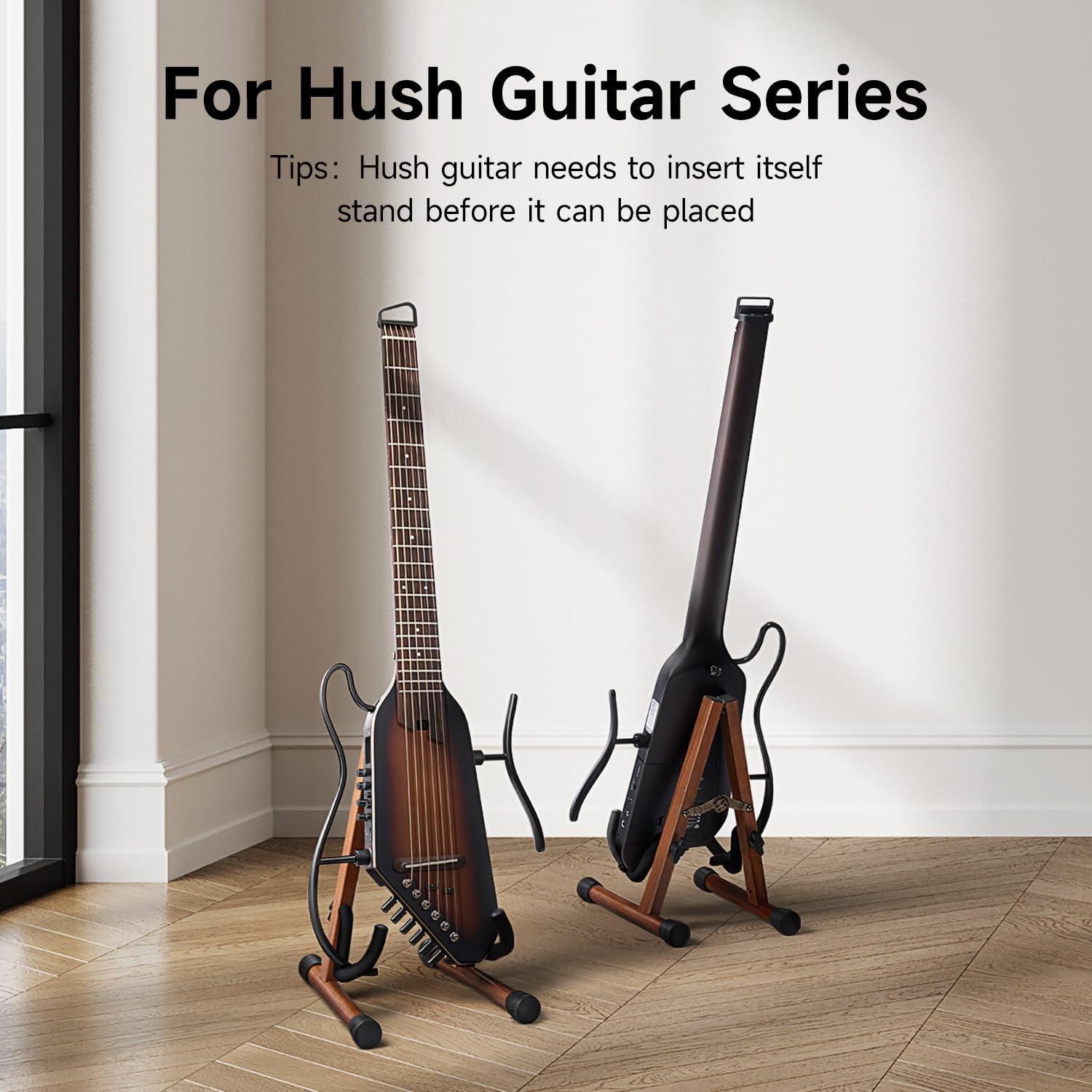 Donner Wood Ukulele Stand Mini Guitar Stand For Small Musical Instruments,Violin Stand With Bow, Mandolin Floor Stand Folding A