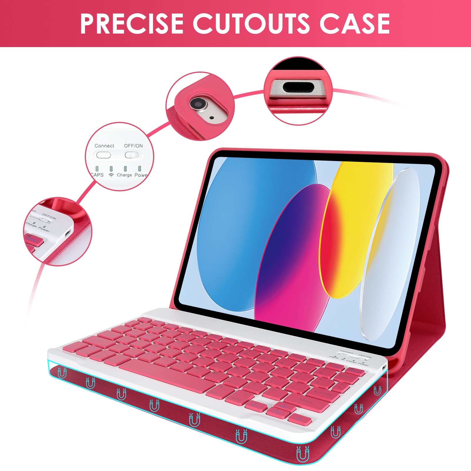 Lama For Ipad (A16) 11Th Gen 2025 /10Th Gen 2022 Keyboard Case, Thin & Light Cover With Pencil Holder, Magnetic Case With Keyboa