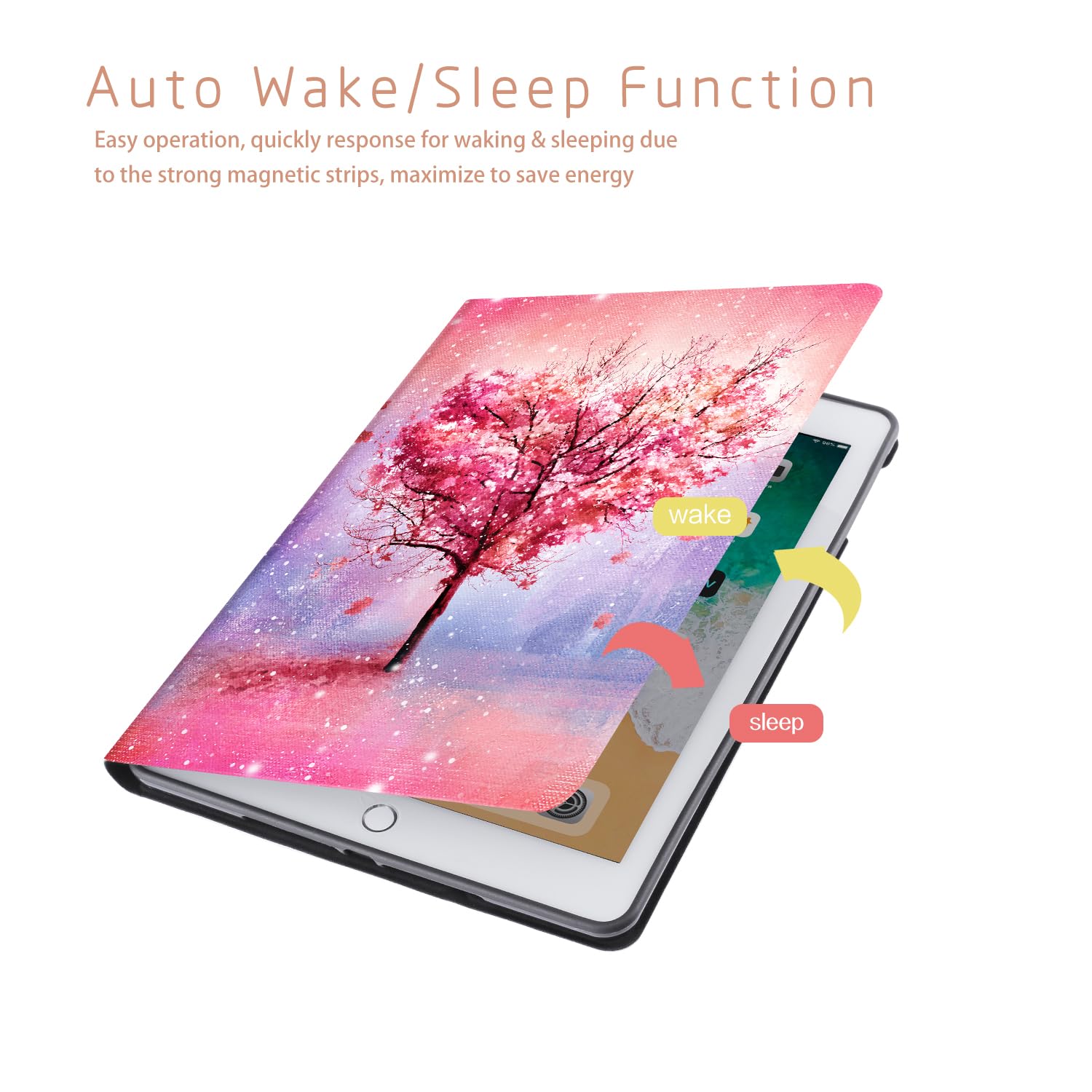 Ipad Case 6Th Generation, Ipad 5Th Generation Case, Ipad Air 2/Air 1 Case, Ipad 9.7 Case For Girls Women, Adjustable Stand Multi