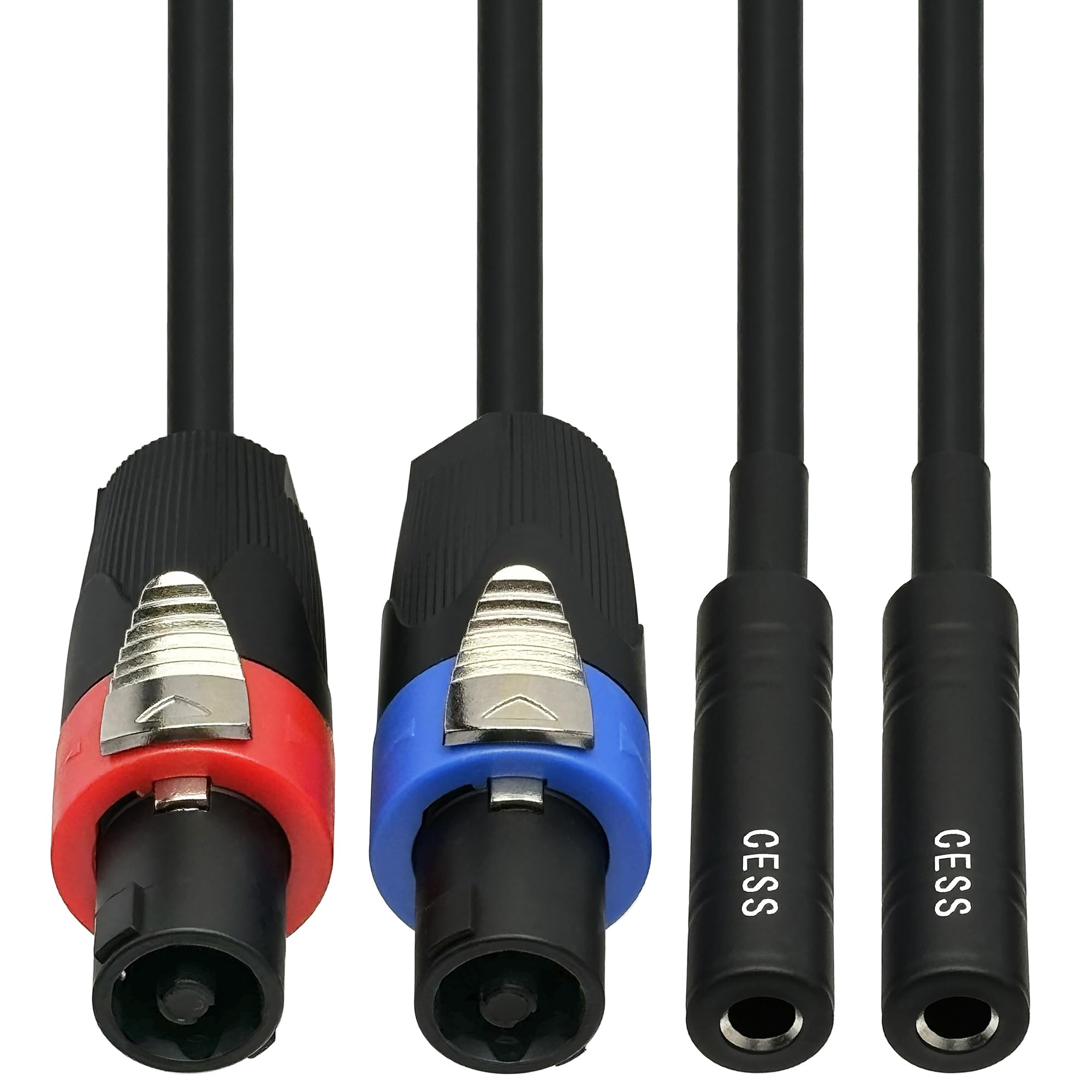 Cess-026 Speakon Cables, Male Speakon To 1/4 Adapter Speaker Cable, 2 Pack