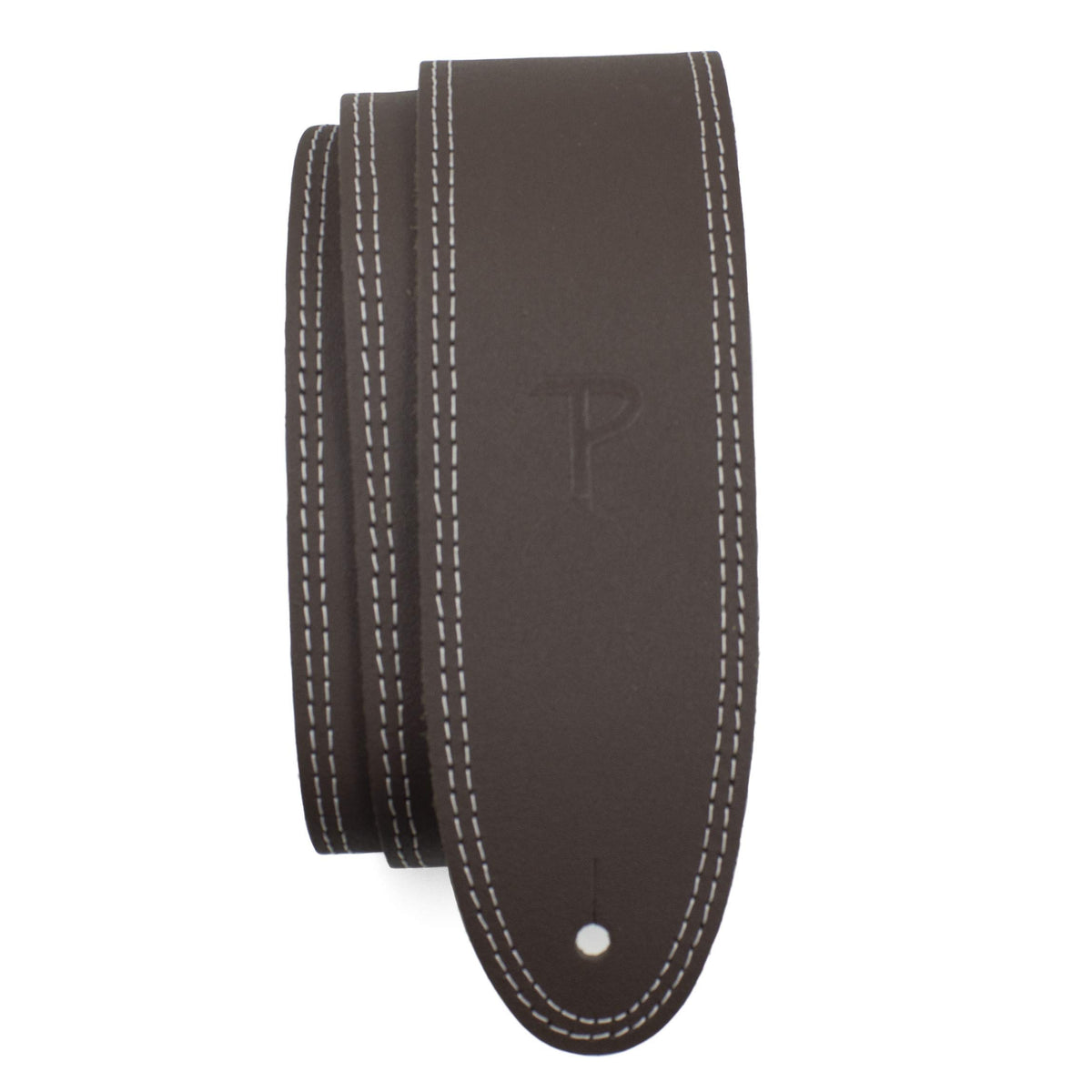 Perrias Leathers Ltd   Guitar Strap   Leather   Double Stitched   Brown   Adjustable   For Acousticbasselectric Guitars   Made I