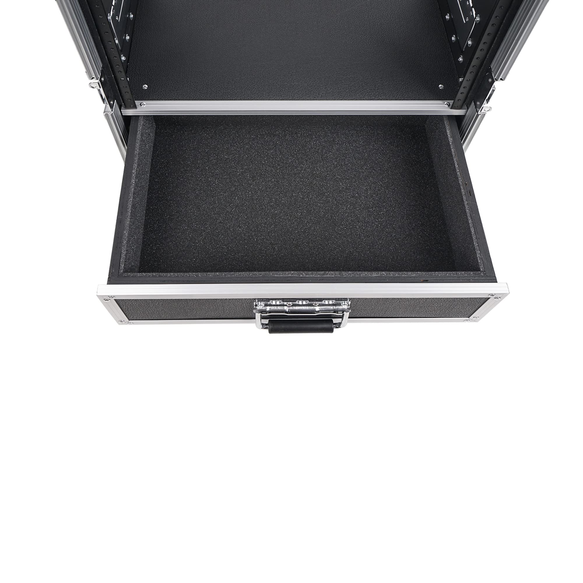 Sound Town 6U Rack Case With 2U Rack Drawer, Casters, For 19' Amps, Mixers, Microphone Receivers (Strc 6U2Dr)