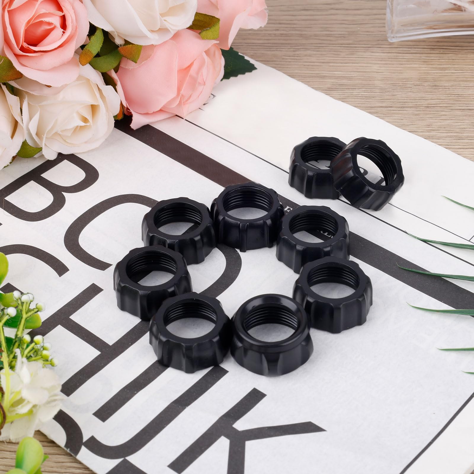Tinoaly 9Pcs Tightening Nut For Replacement Car Mount, Plastic Replacement Car Mount Screw Phone Holder Parts Tightening Nut For