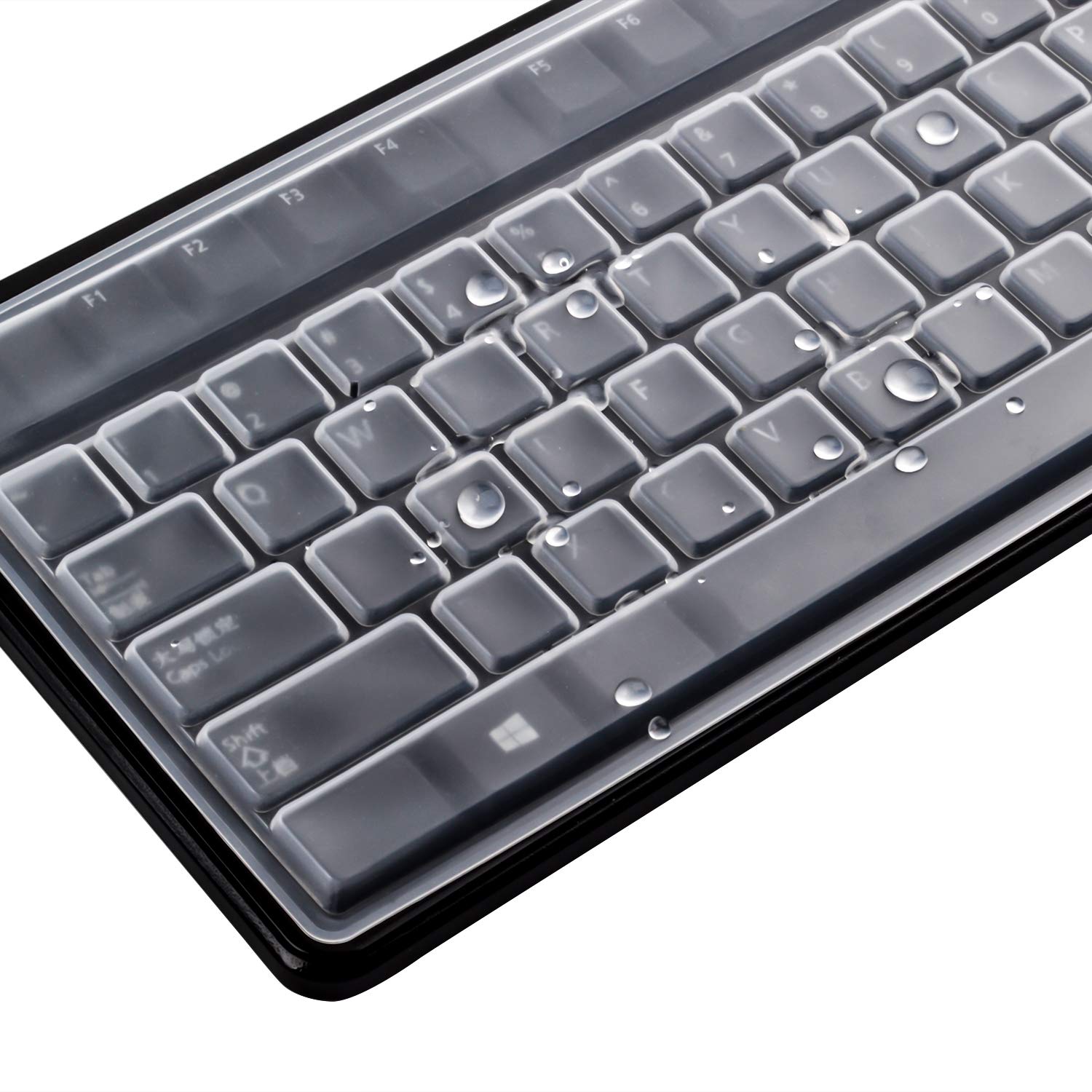 Bronagrand 2 Pack Clear Desktop Computer Keyboard Protection Skin Protector Cover For Pc 104/107 Keys Standard Keyboard