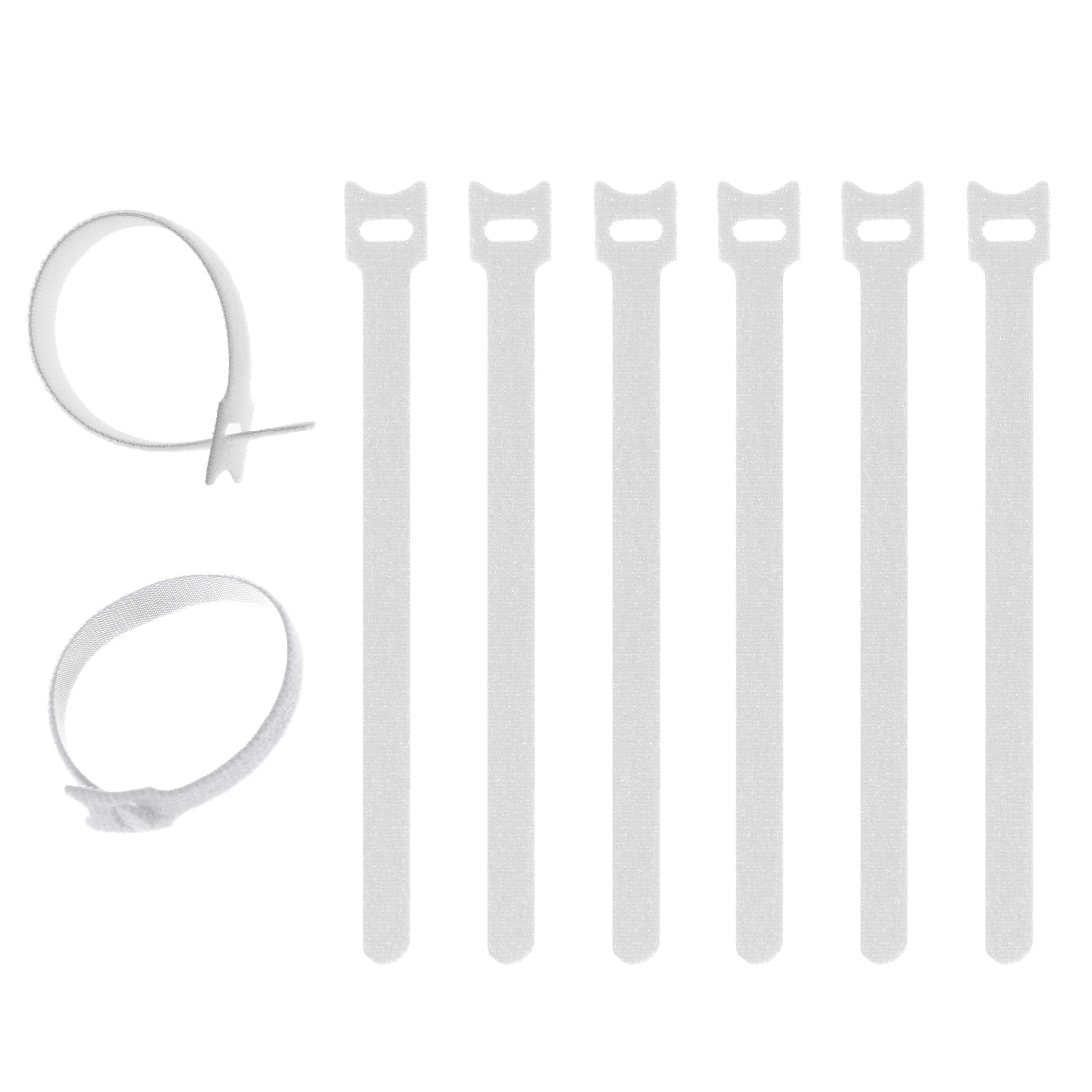 Beadnova Adjustable Cable Straps Cable Ties Adjustable Cord Wire Organizer For Cord Management (8 Inches, 60 Pieces, White)