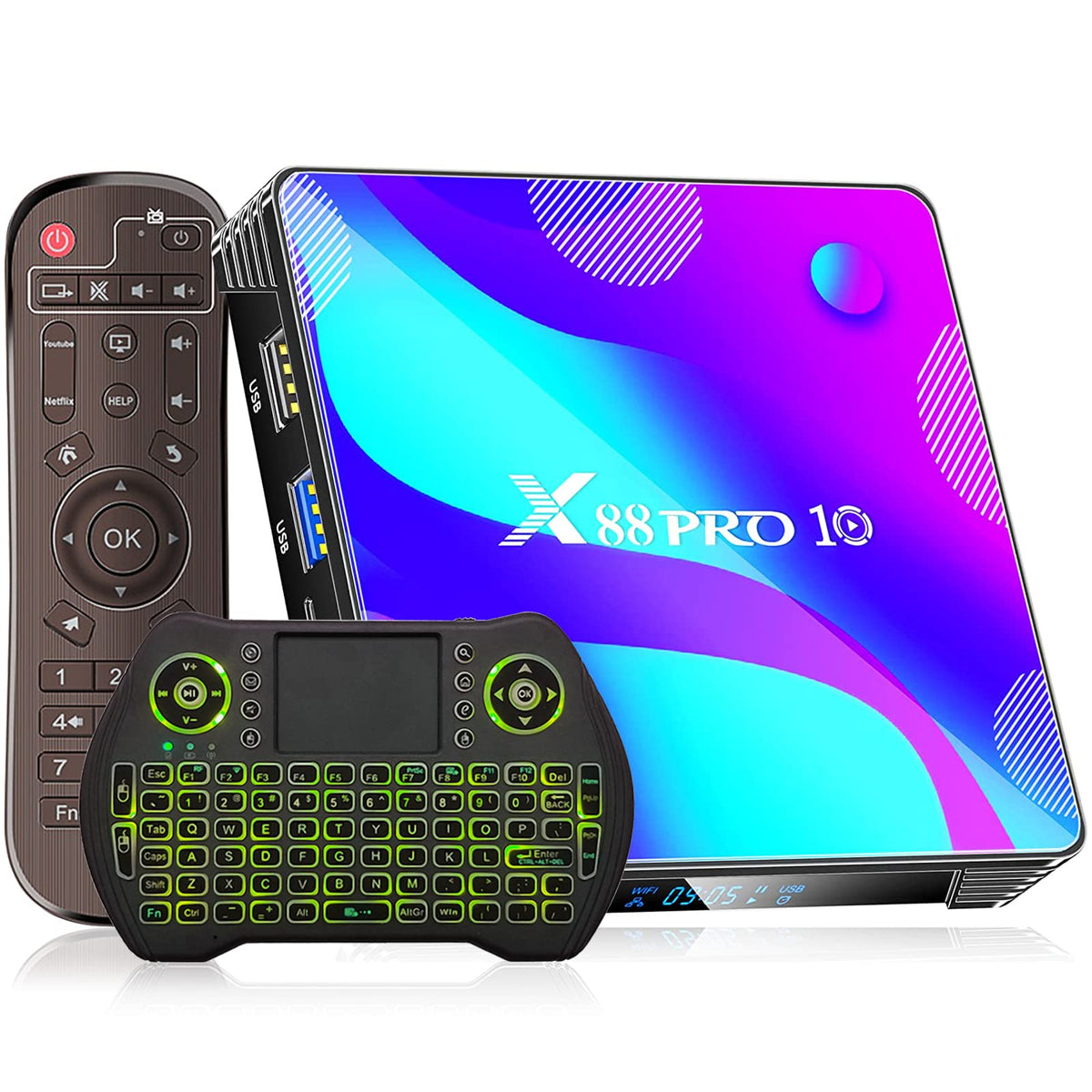 Easytone 2024 Android Tv Box 11.0, Smart Android Tv Box 2Gb Ram 16Gb Rom Rk3318 Quad Core 4K Tv Box Supports 2.4G+5G Wifi Ethern