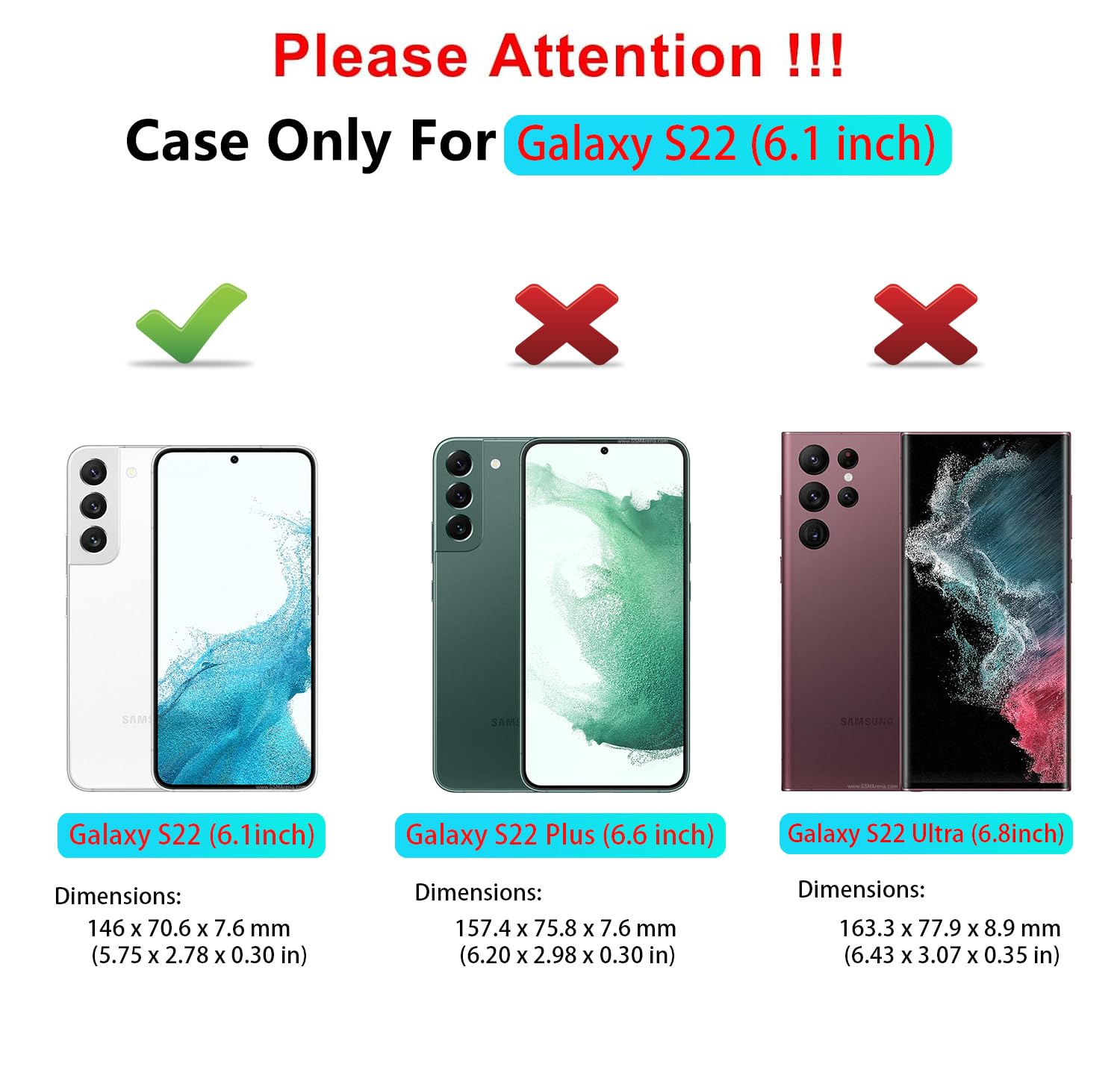 Sunstory For Samsung Galaxy S22 5G Case With Hd Screen Protector & Slide Camera Cover & Rotated Ring Kickstand, [Military Grade]