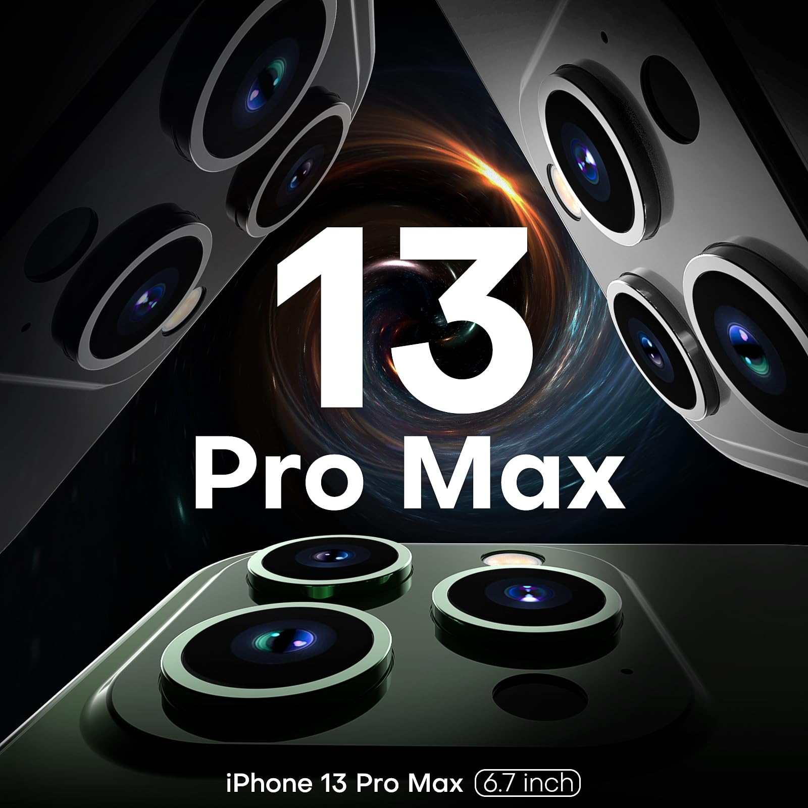 Tauri 5 In 1 Magnetic For Iphone 13 Pro Max Case Green, [Designed For Magsafe] With 2X Screen Protectors, [Not Yellowing] Shockp