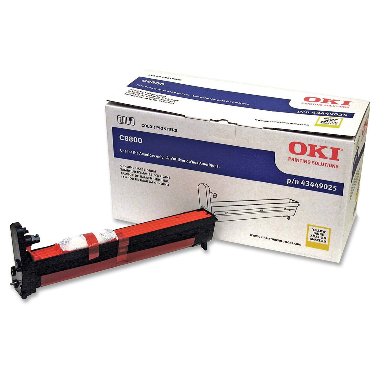 Okidata Yellow Image Drum For C8800N (43449025)