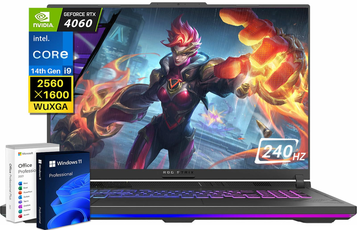 Asus Rog Strix G18 18'' Gaming Laptop, Intel I9 14900Hx (24 Core), 32Gb Ddr5, 2Tb Ssd, 18'' 2.5K 240Hz Qhd, Rgb Backlit Kb, Gefo